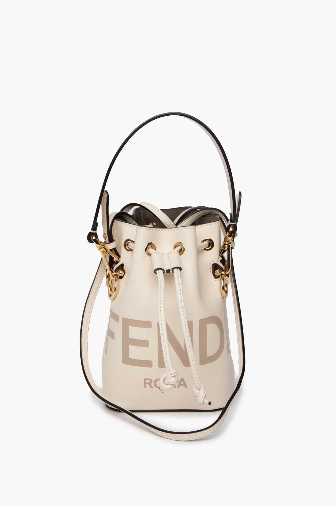 Fendi Logo Mon Tresor Mini Leather Bucket Bag