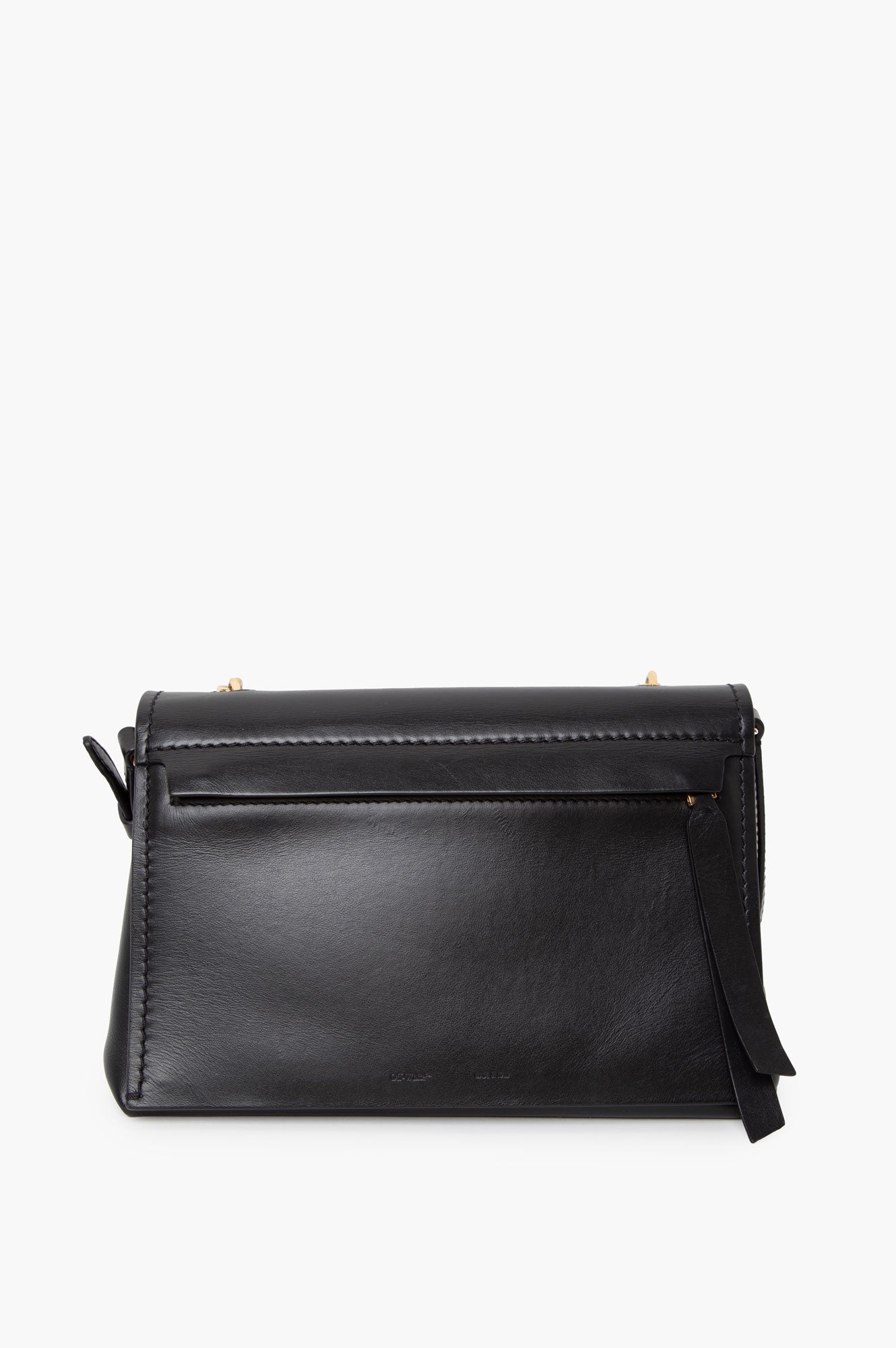 Off-White Black Off White Medium Binder Clip Shoulder Bag