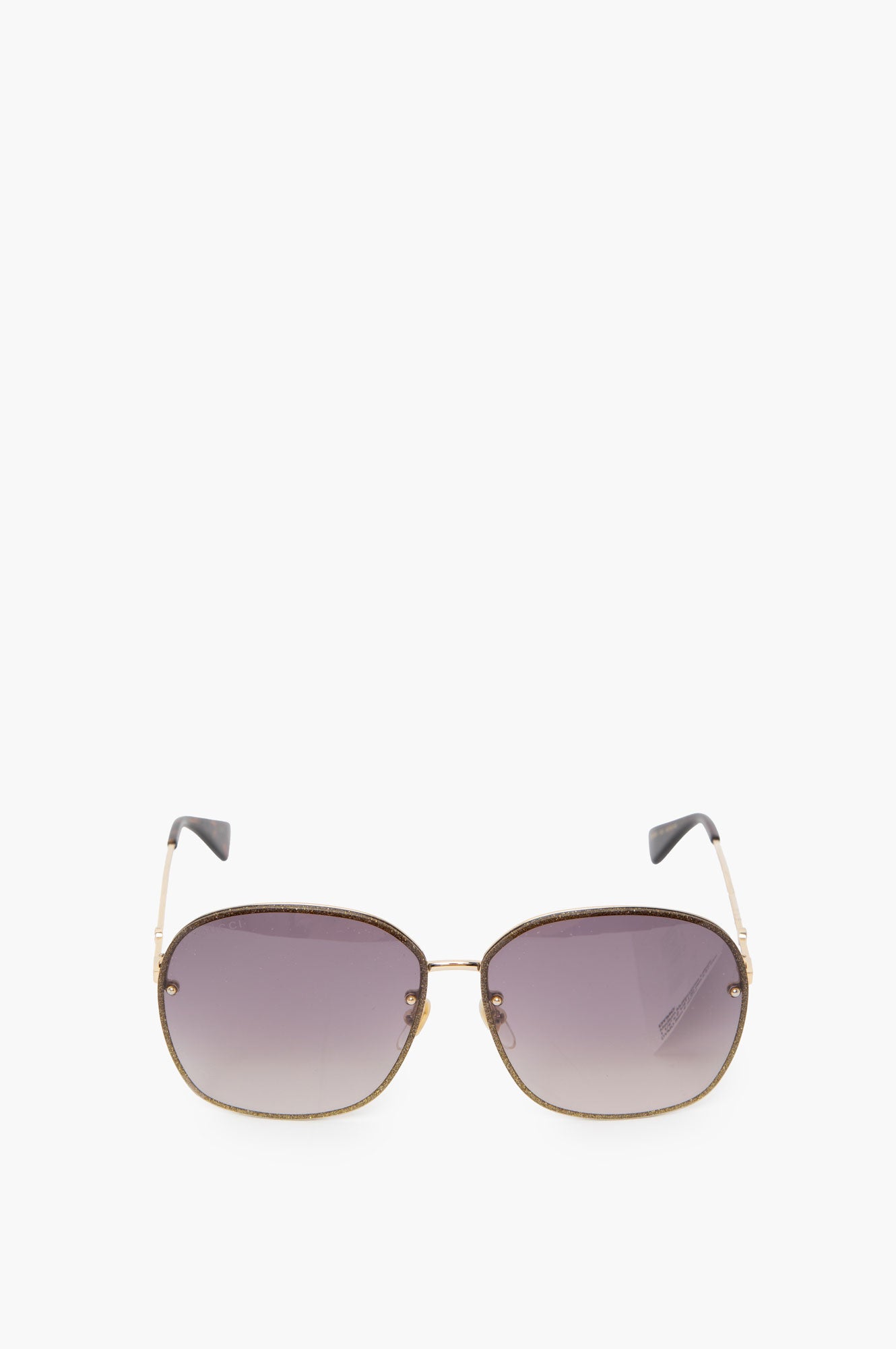 Gucci Gold Frame Glitter Sunglasses