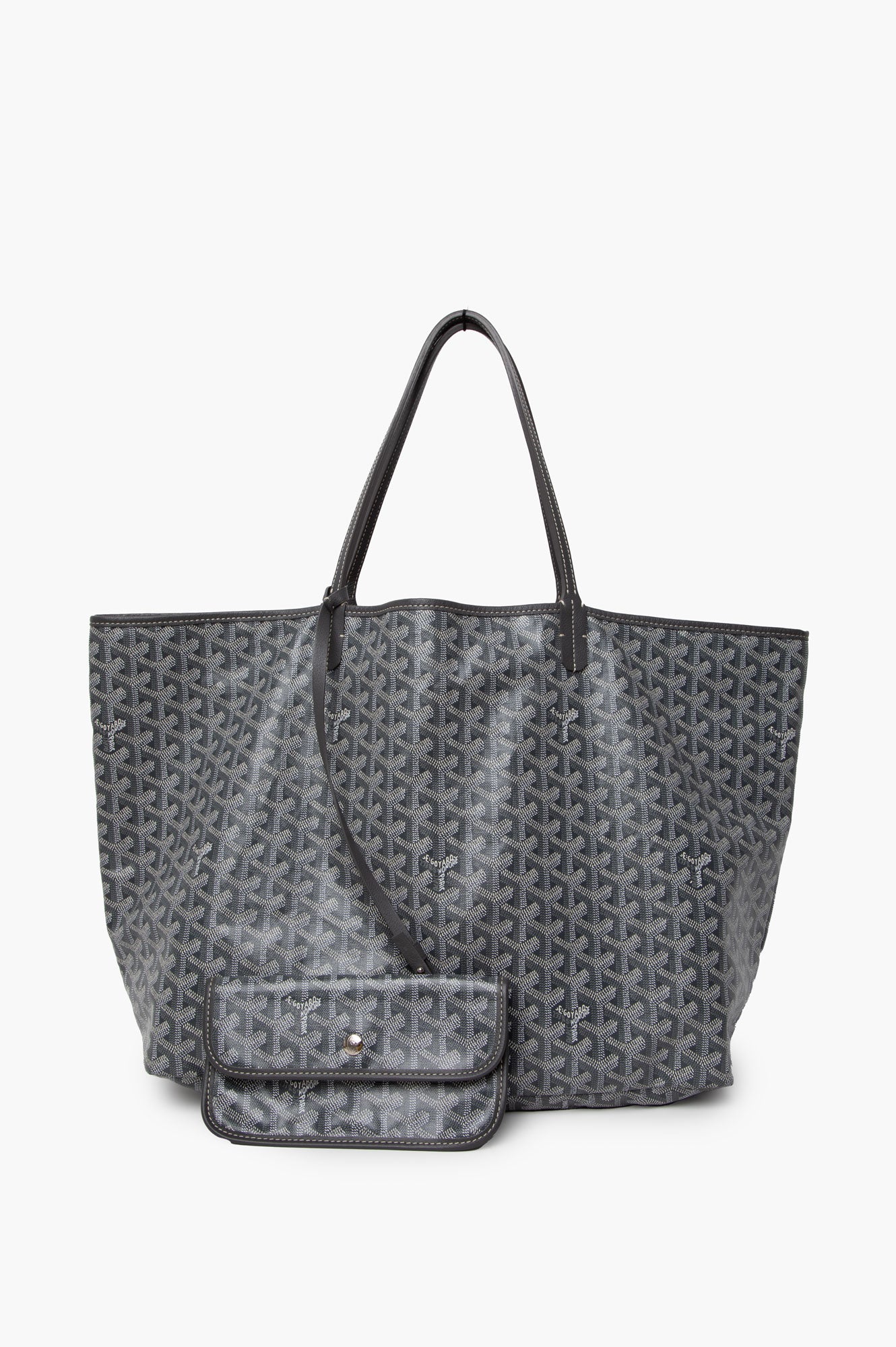 Goyard St Louis Bag GM Grey with Pouch