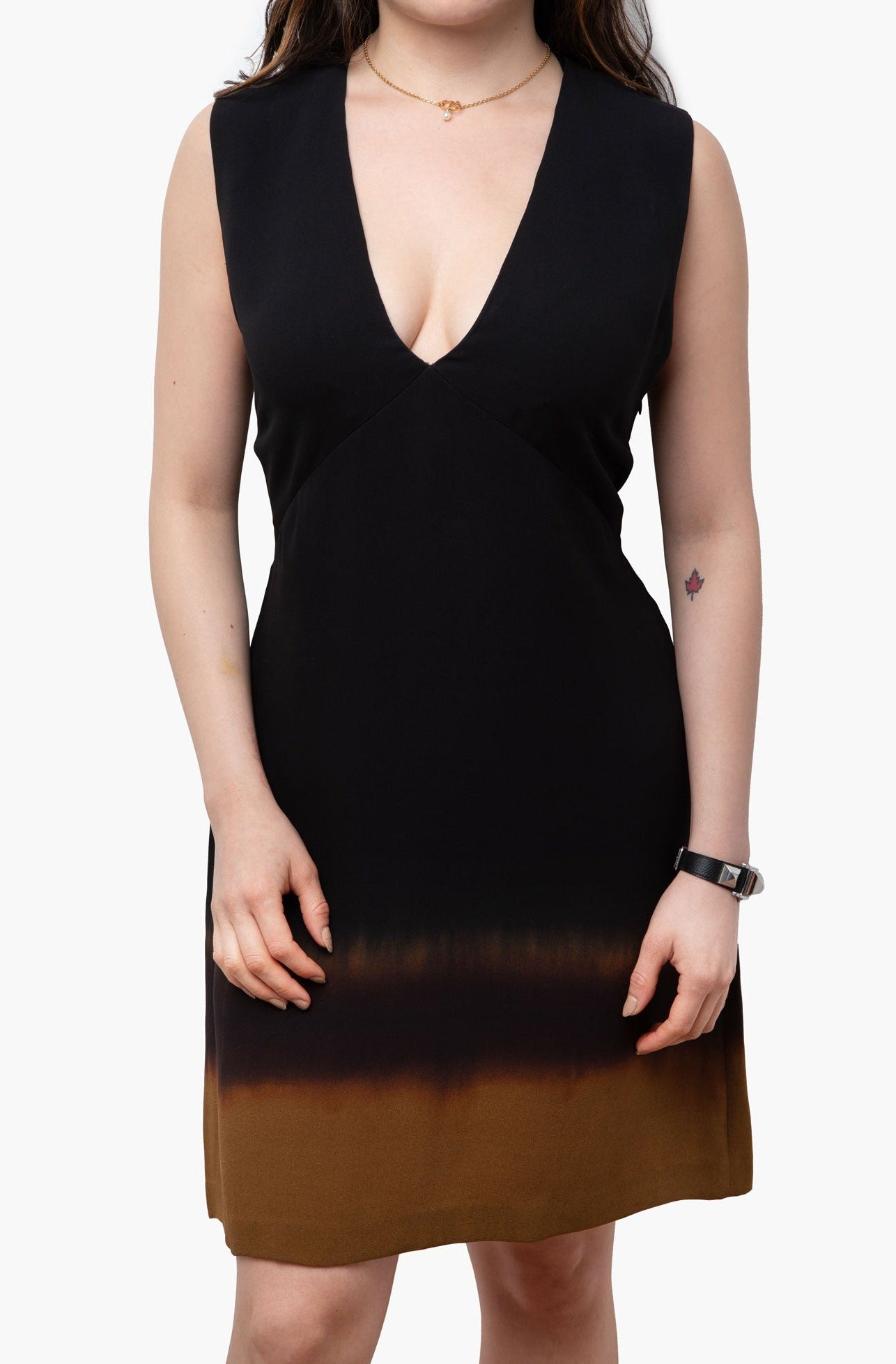 A.L.C. Black Ombre Sleeveless Silk Dress Size 8