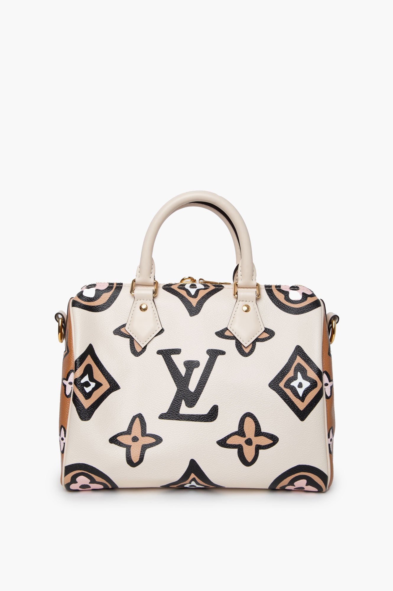Louis Vuitton Cream Giant Wild At Heart Speedy Bandouliere 25 Bag