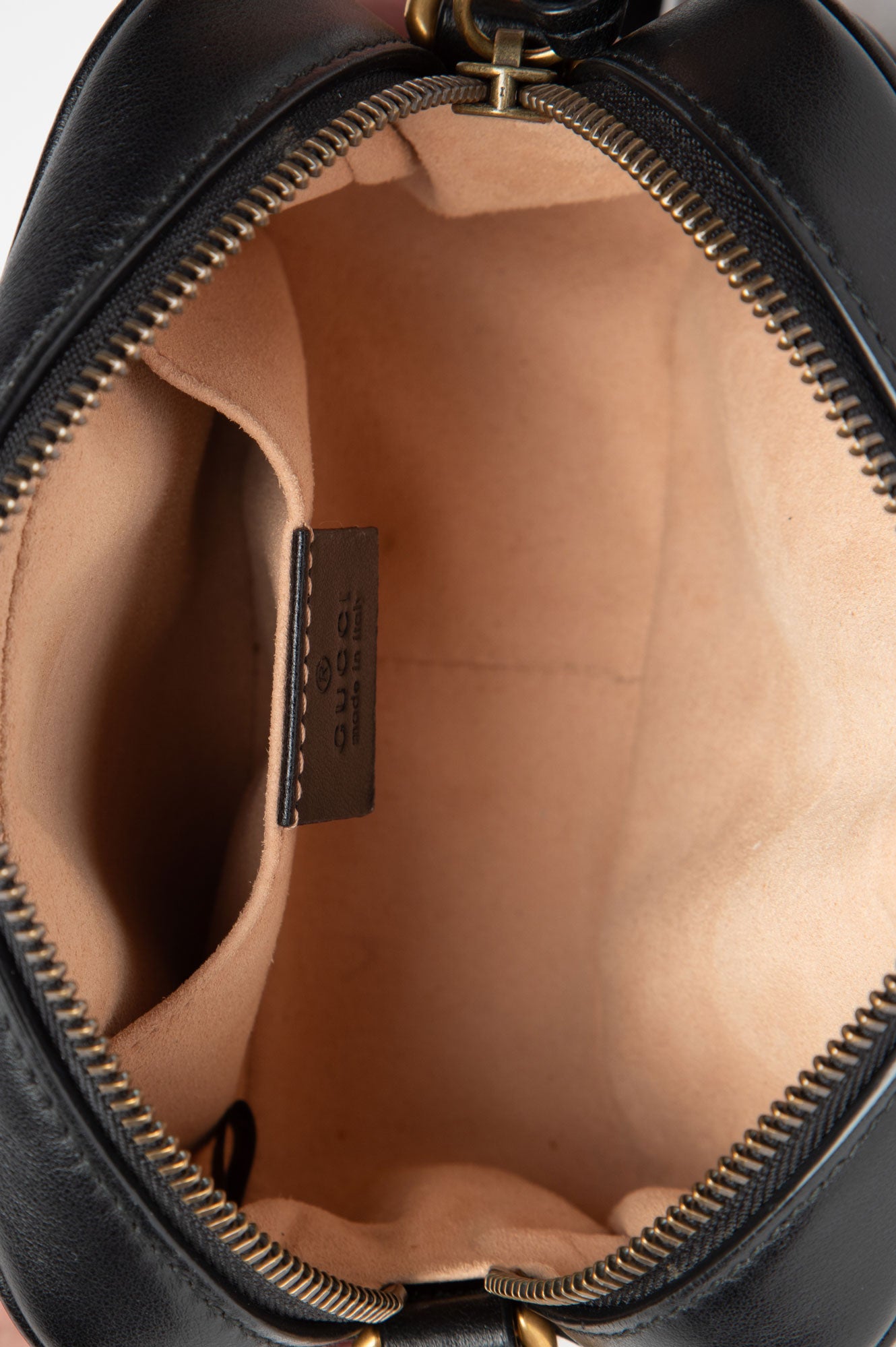 Gucci Black GG Marmont Leather Mini Camera Bag