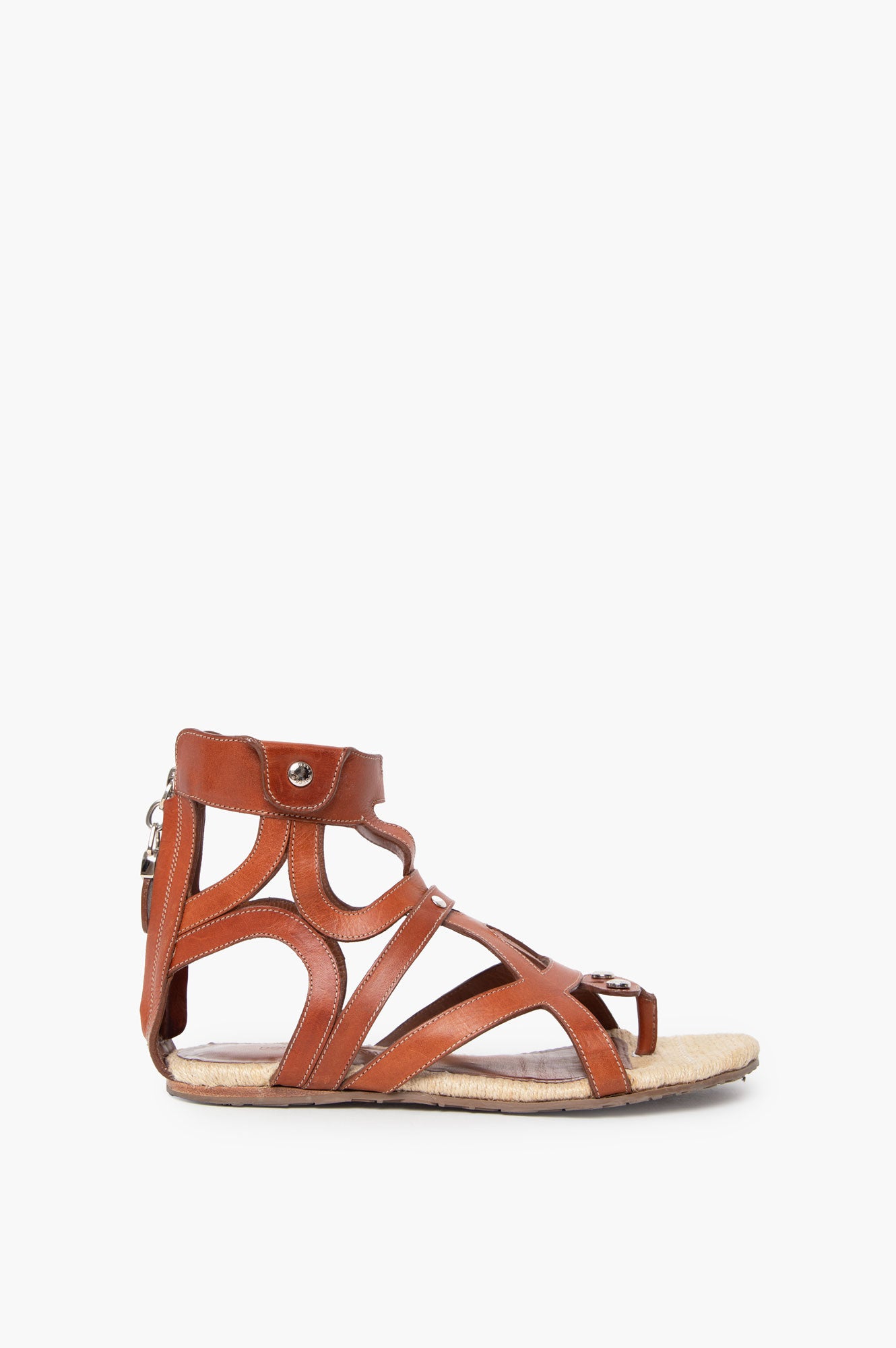 Dolce & Gabbana Brown Sandals Zip Back Size 37