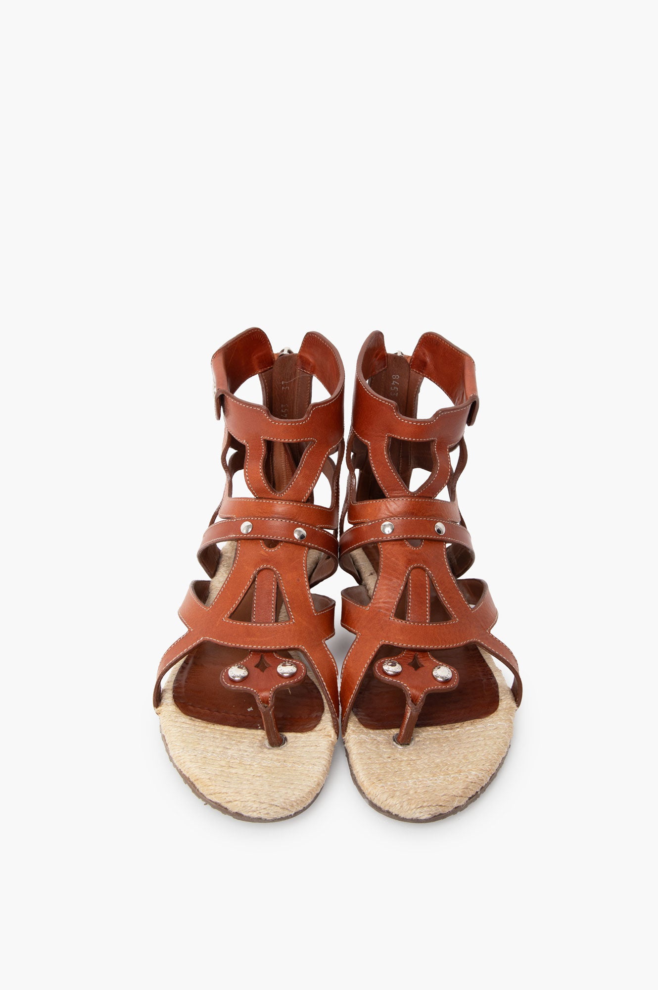 Dolce & Gabbana Brown Sandals Zip Back Size 37