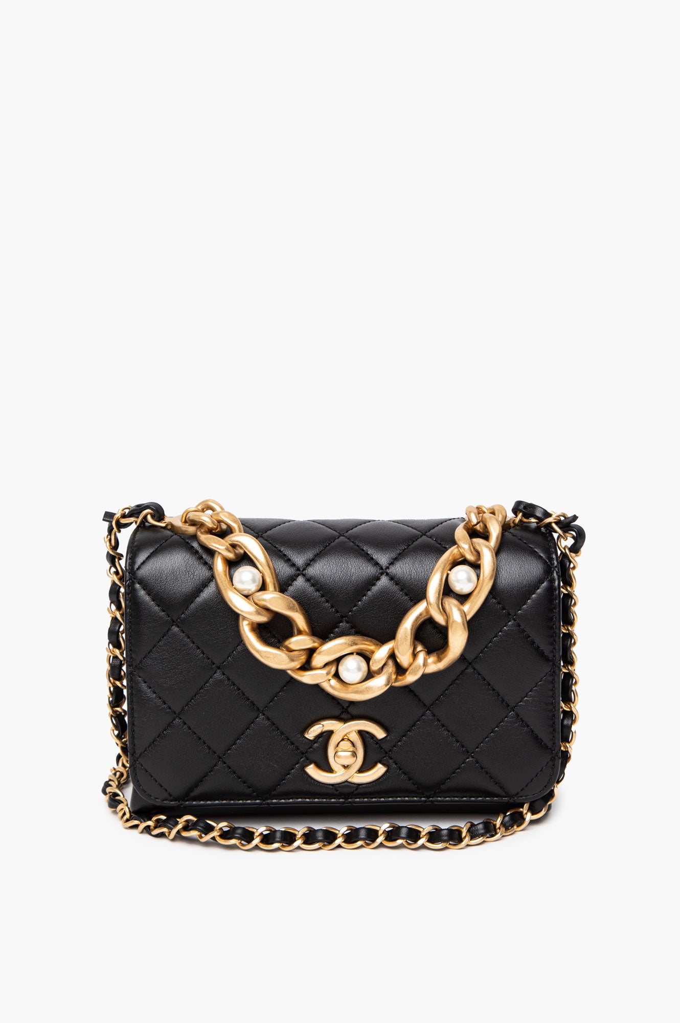 Chanel Black Pearl Chain Mini Bag