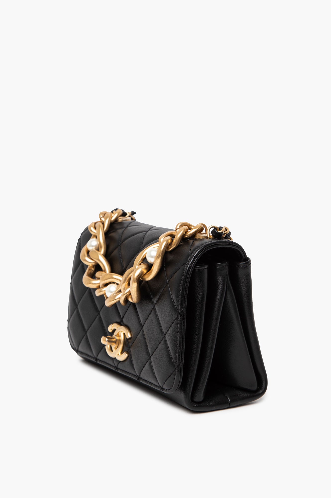Chanel Black Pearl Chain Mini Bag
