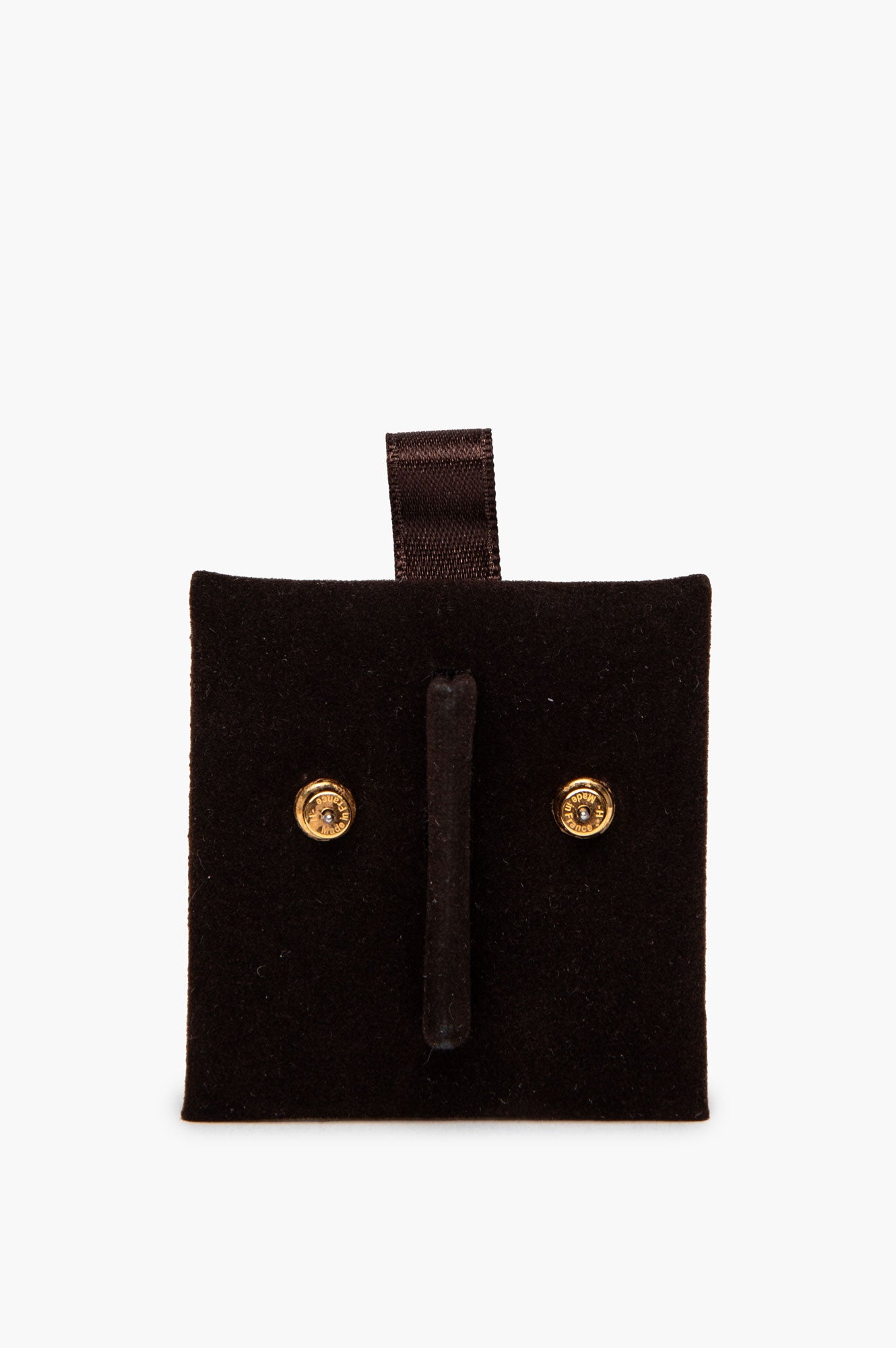 Hermes White Gold Mini Pop H Earrings