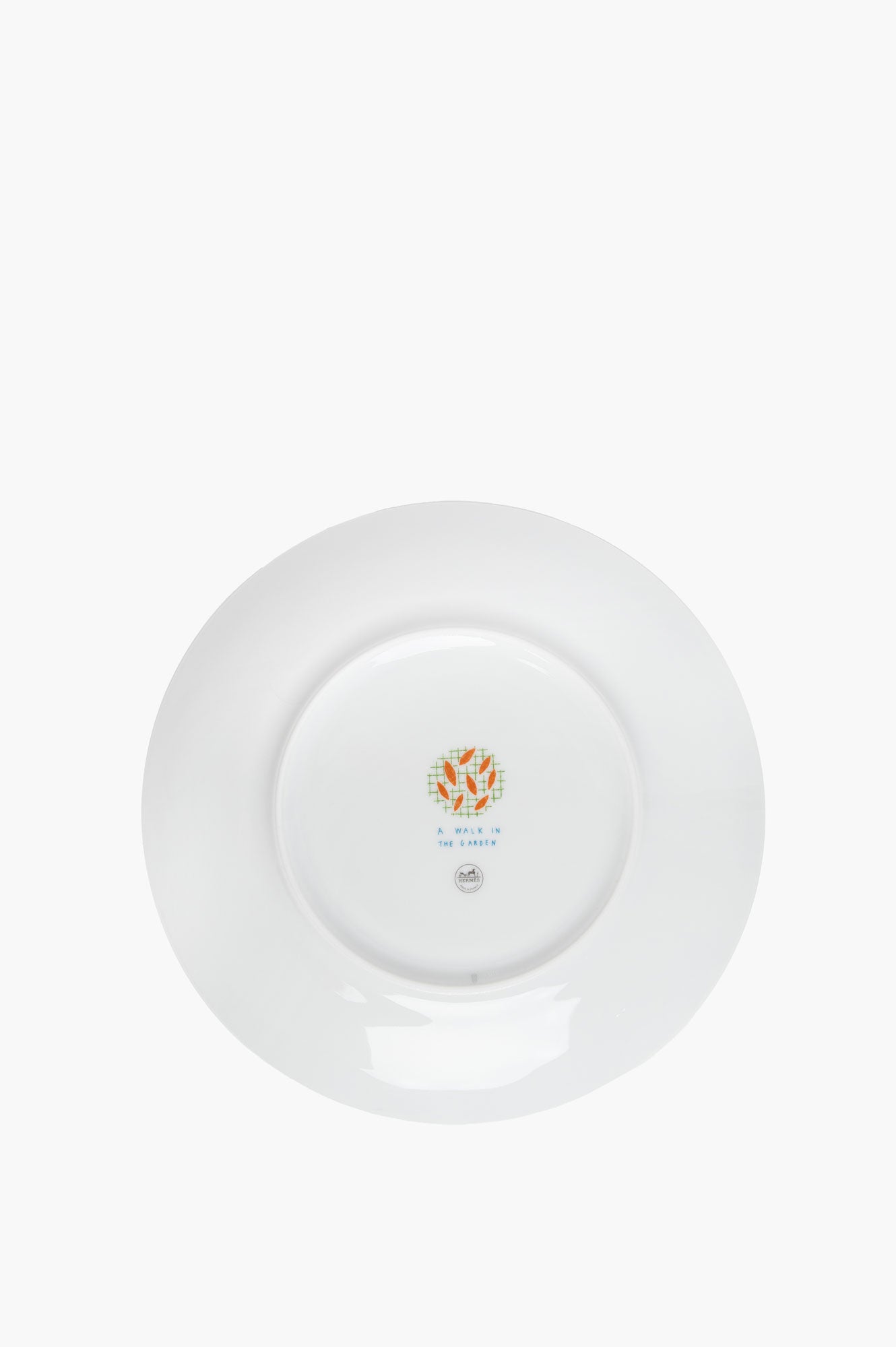 Hermes Red A Walk in the Garden Dessert Plate