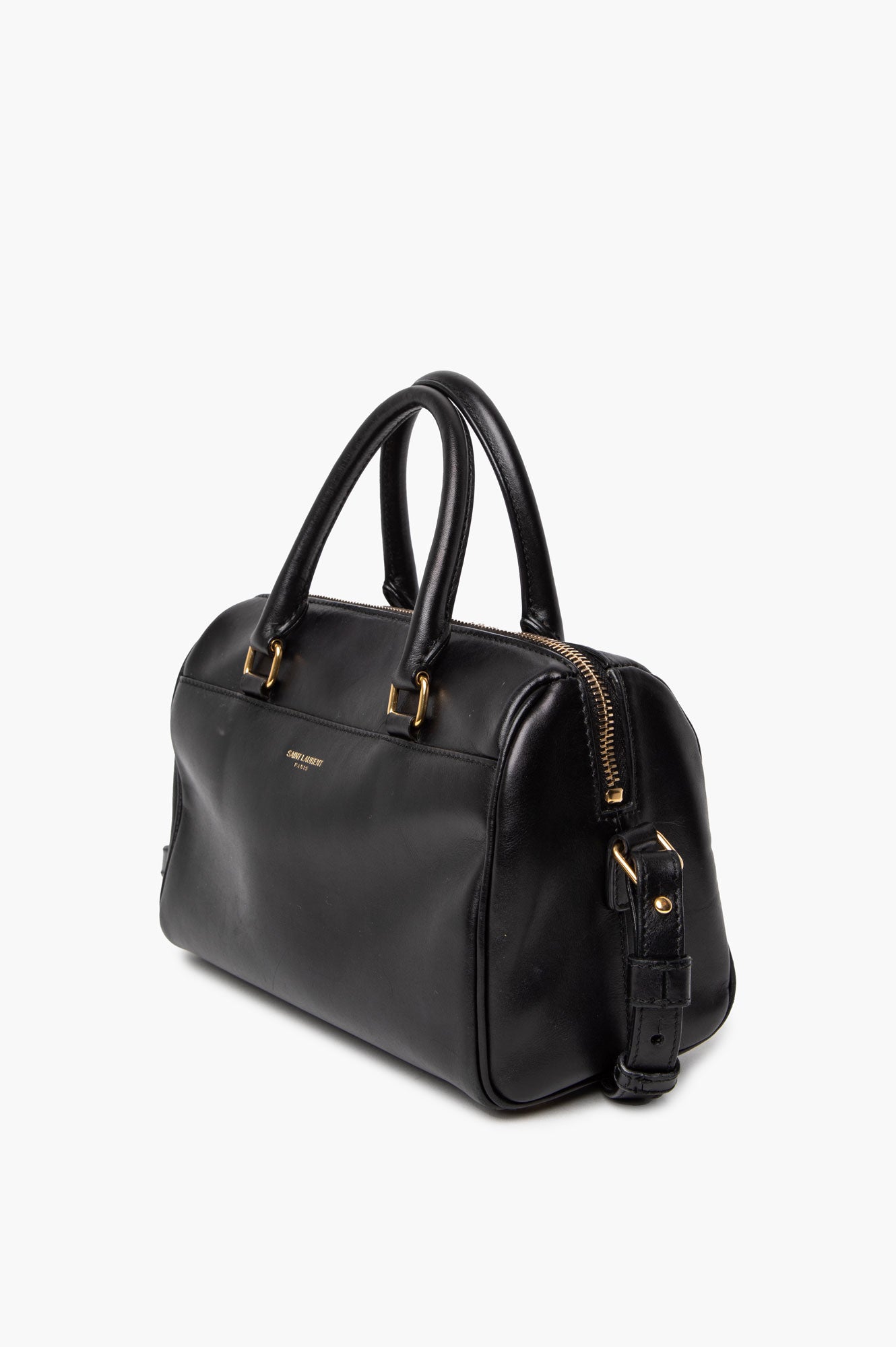 Saint Laurent Black Saffiano Crossbody Bag