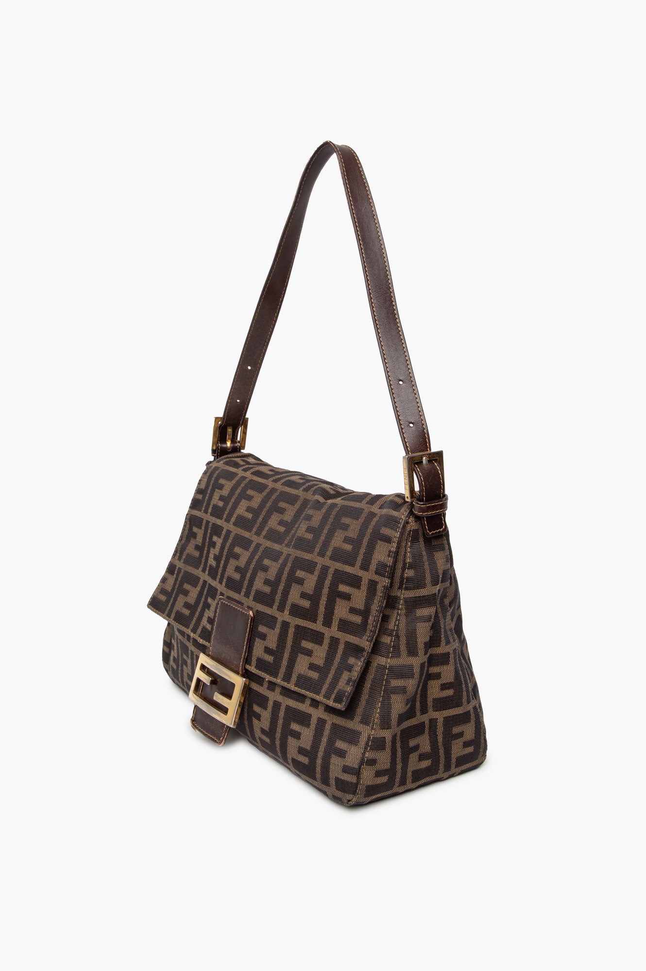Fendi Zucca Canvas Shoulder Bag