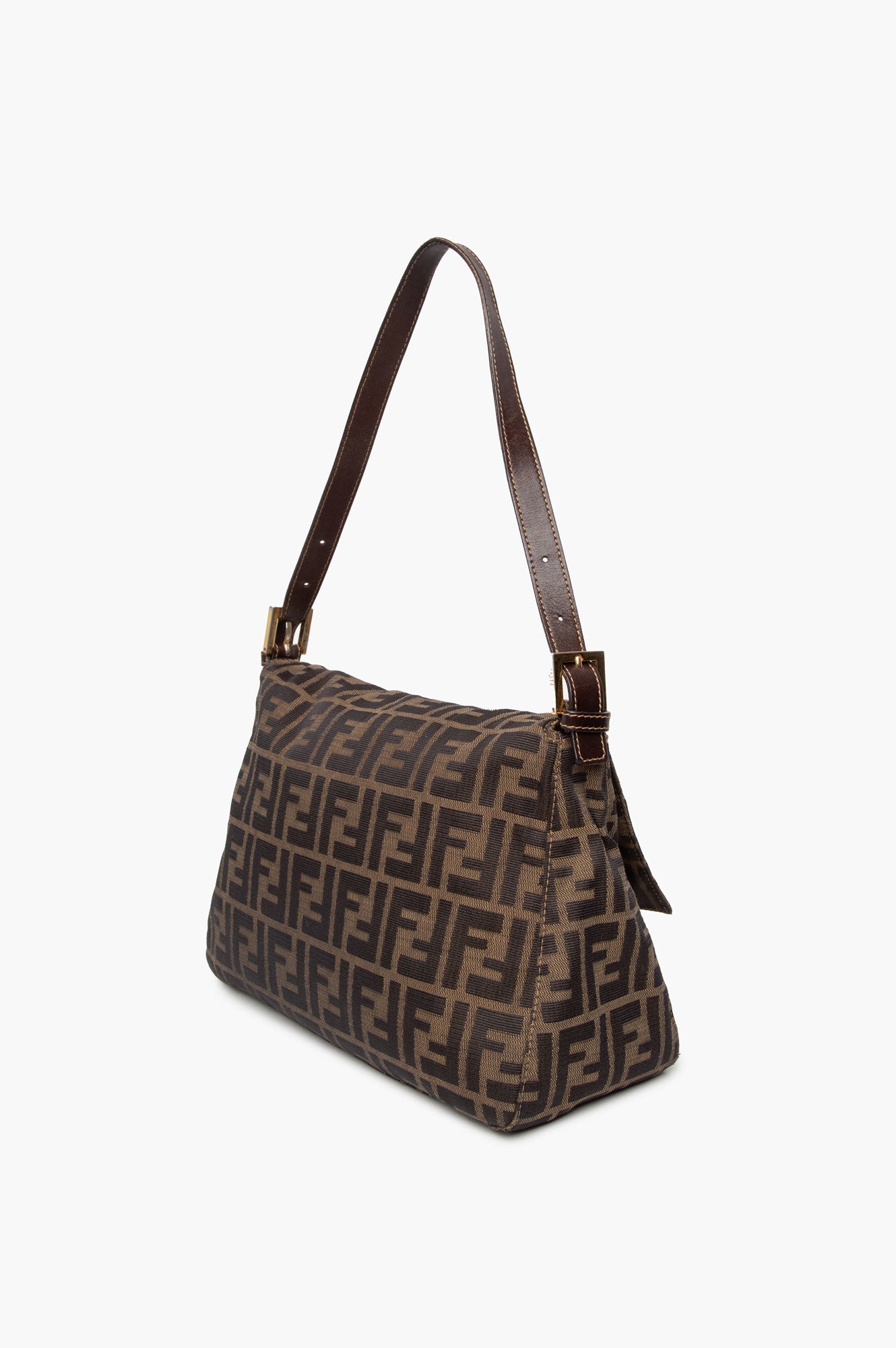 Fendi Zucca Canvas Shoulder Bag