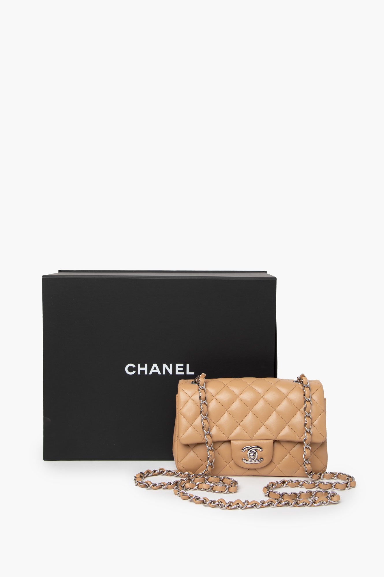 Chanel 2019 Brown Classic Mini Rectangle Flap Bag