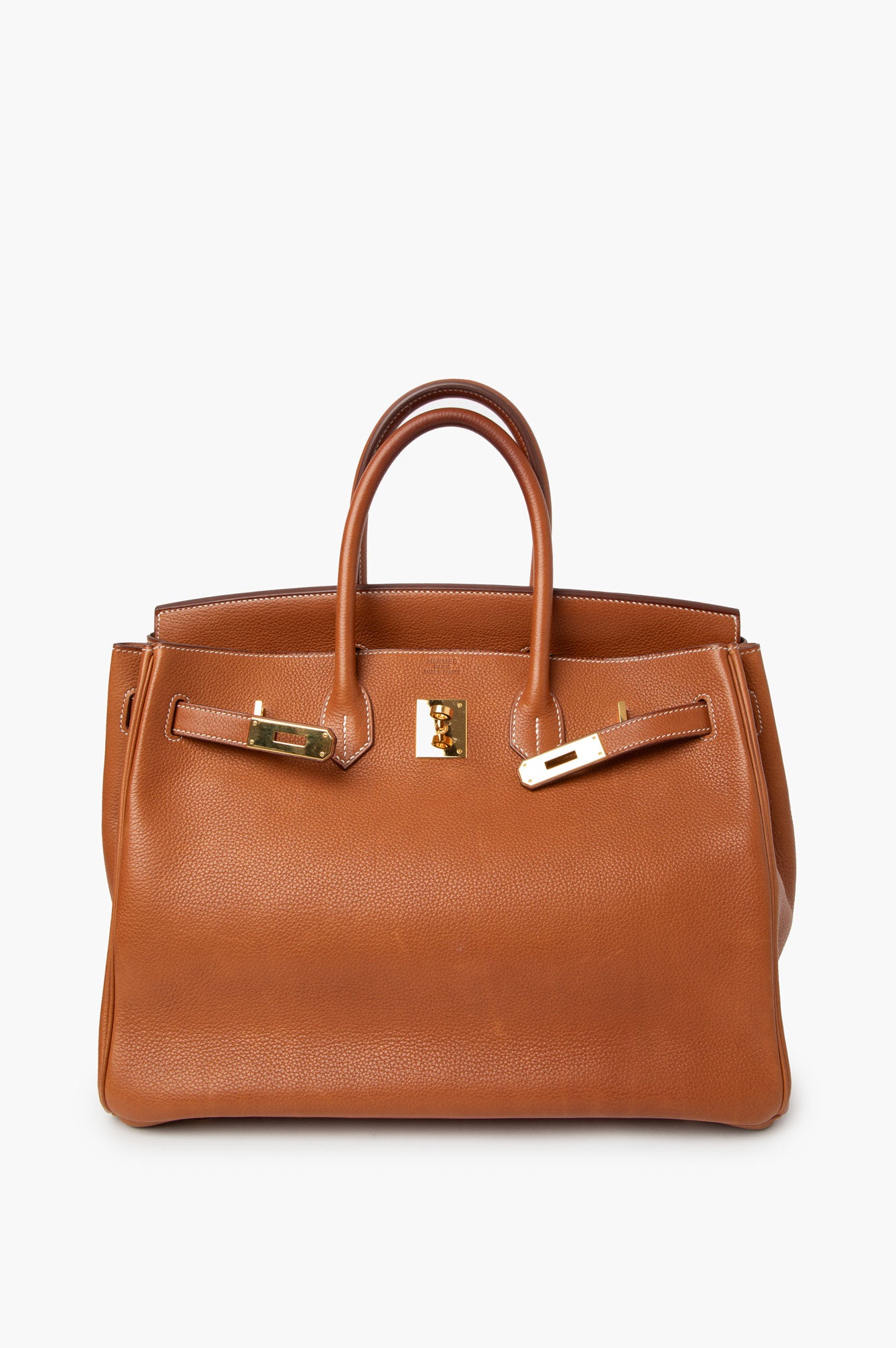 Hermes 2018 Gold Birkin 35 Barenia Faubourg Bag