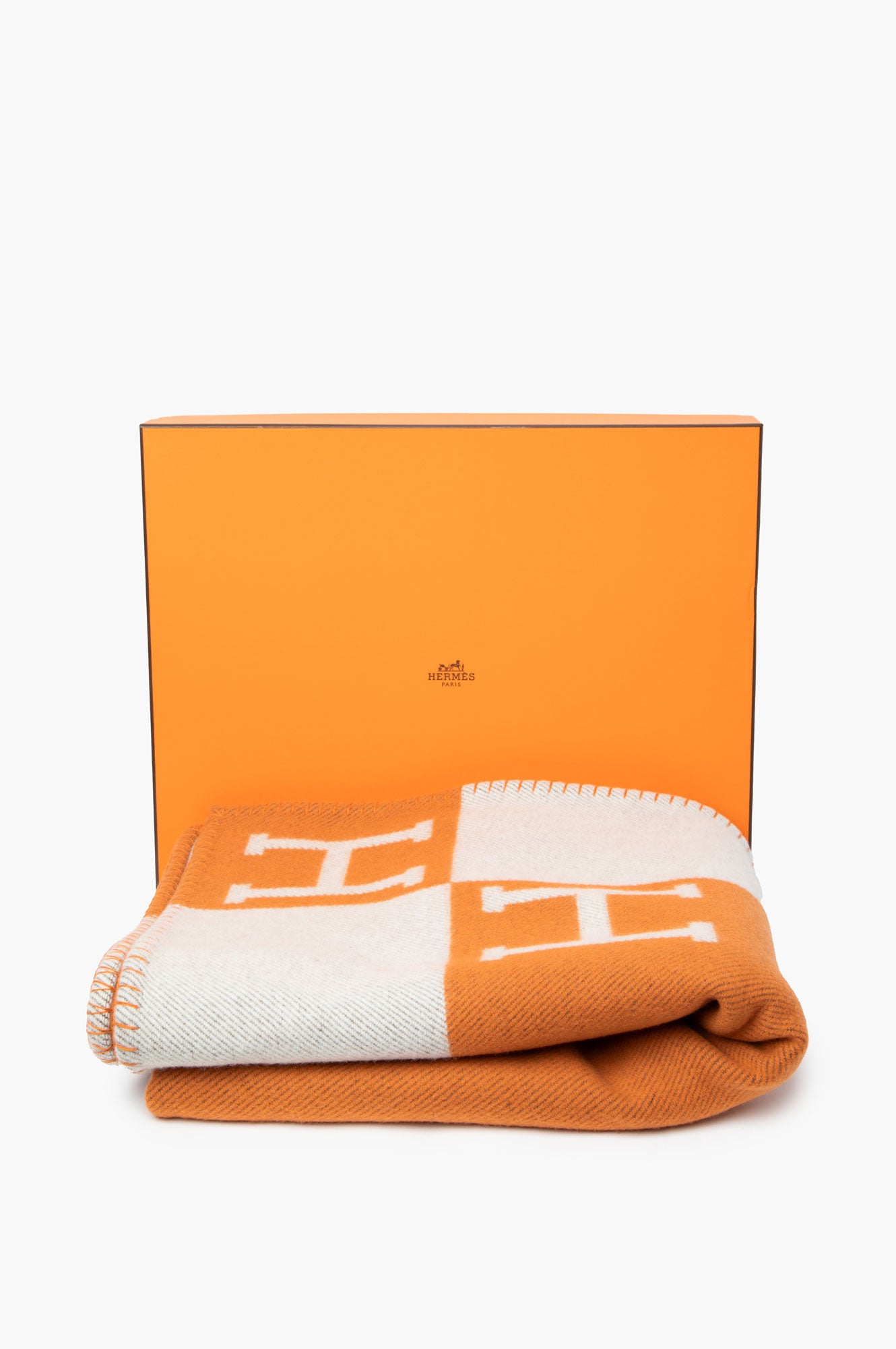 Hermes Orange Avalon III Throw Blanket