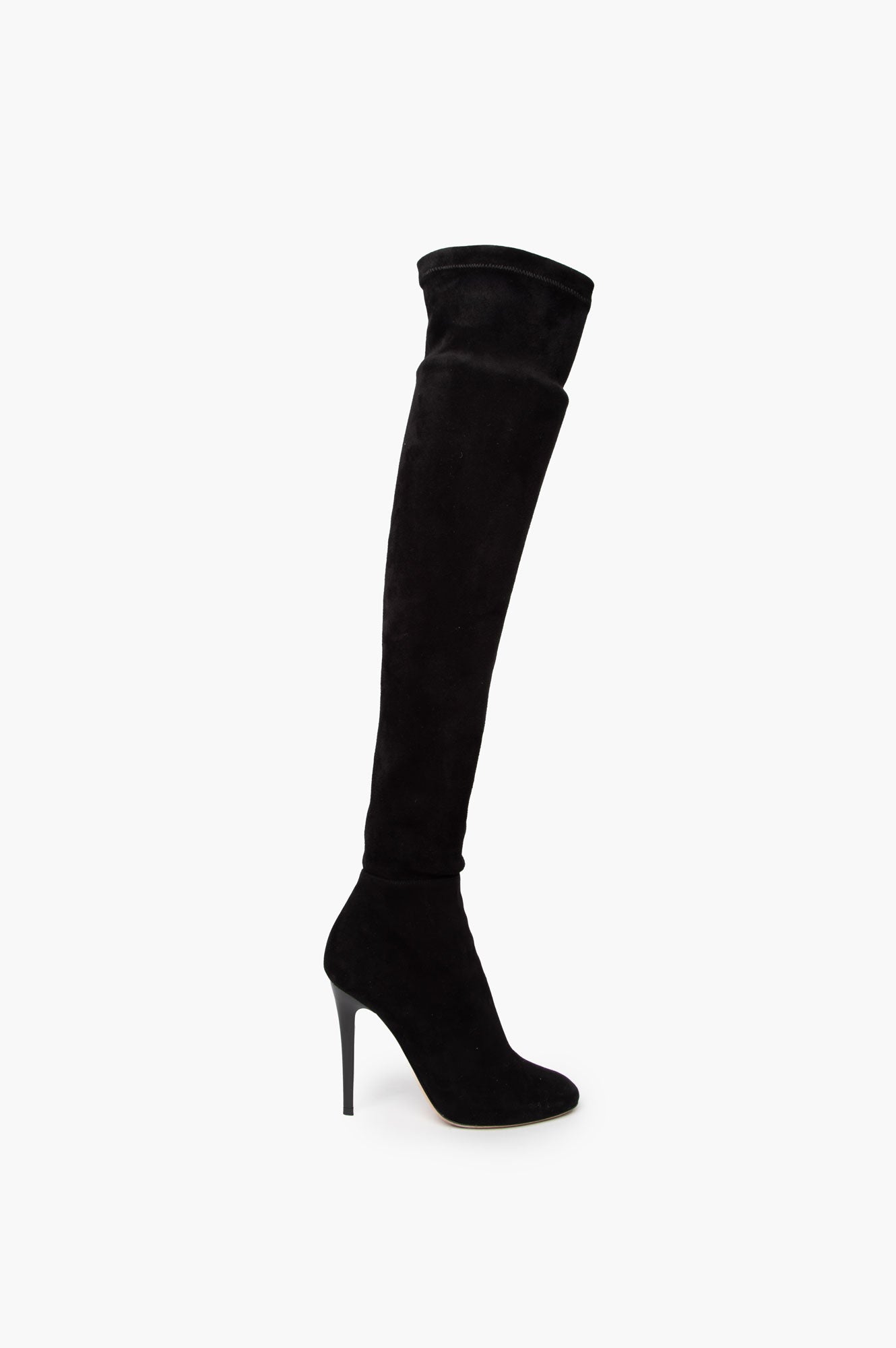 Jimmy Choo Black Suede Knee High Boots 36.5