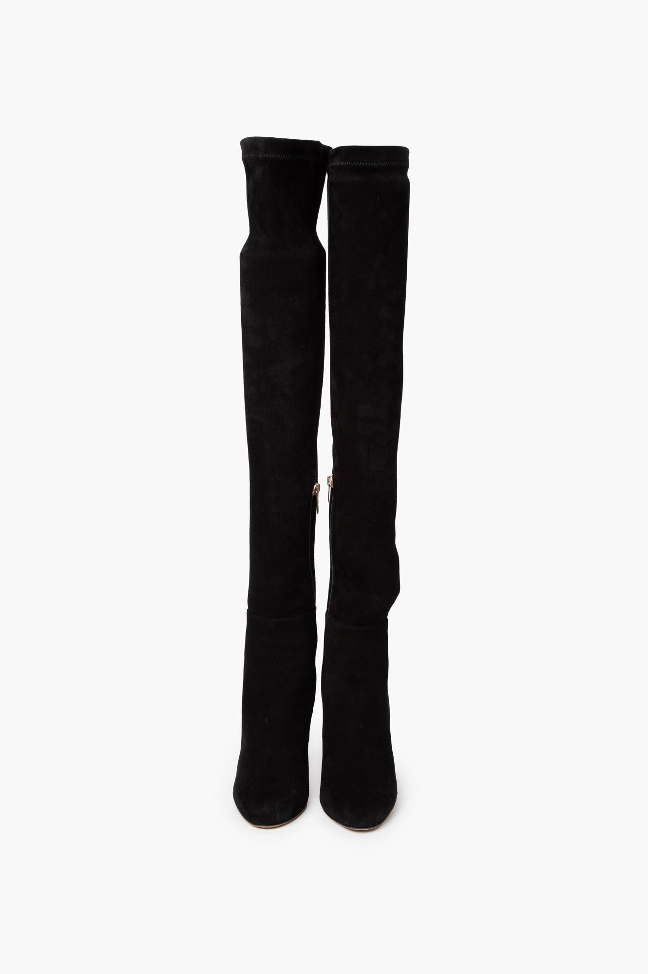 Jimmy Choo Black Suede Knee High Boots 36.5