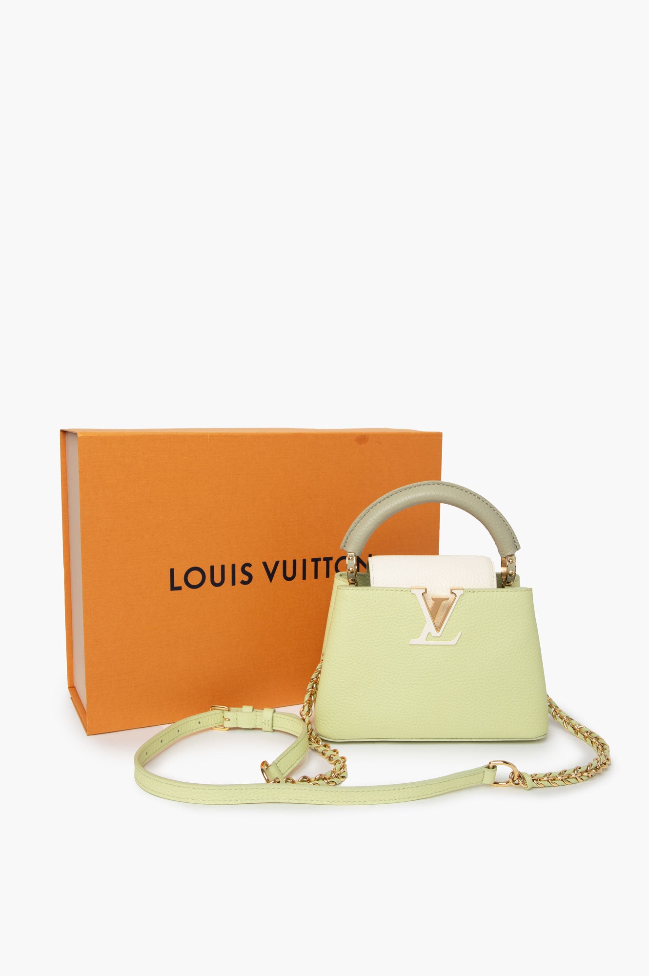 Louis Vuitton Vert Noto Green Capucines Mini Bag