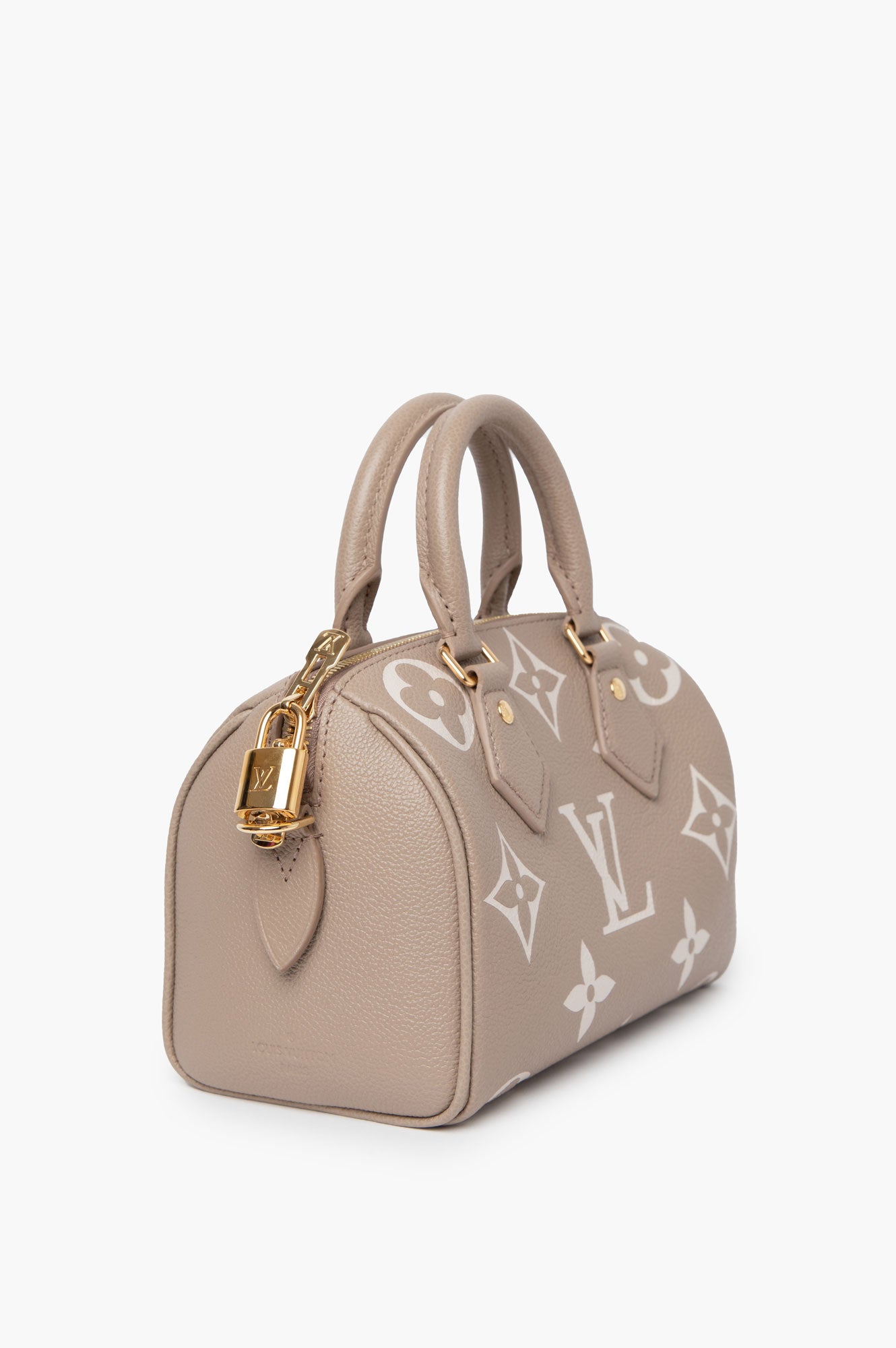 Louis Vuitton Beige Nano Speedy Leather Crossbody Bag