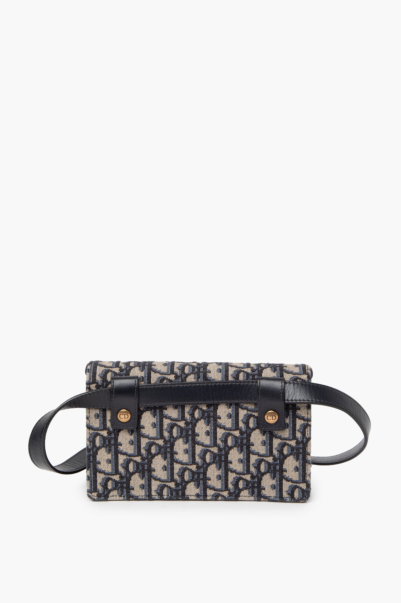 Christian Dior Blue Oblique Saddle Belt Bag
