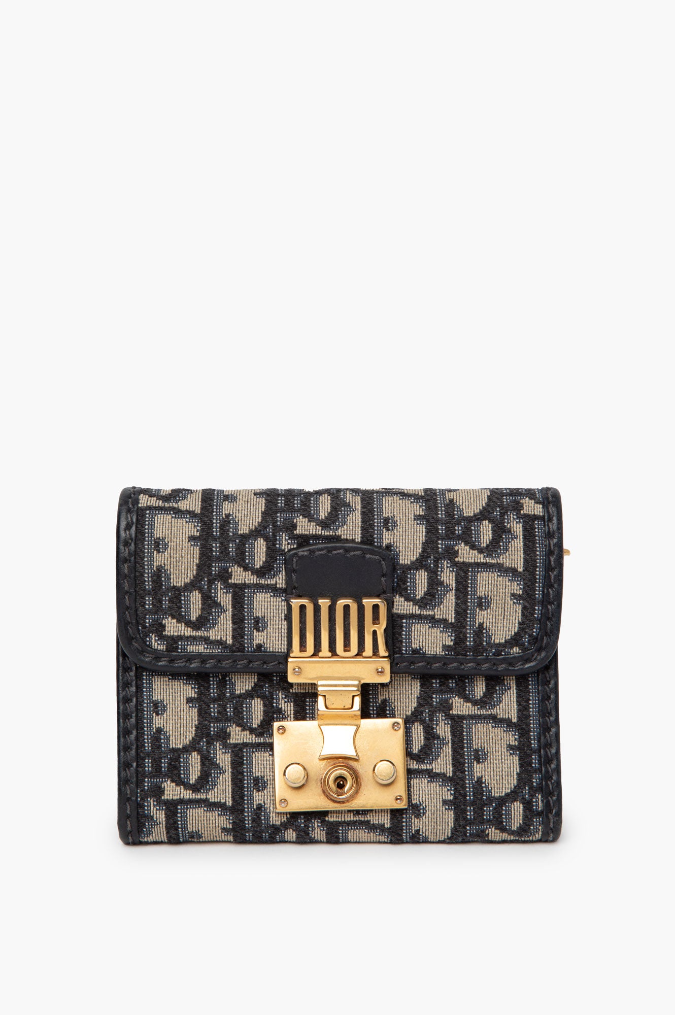 Christian Dior Blue Oblique Dioraddict Wallet