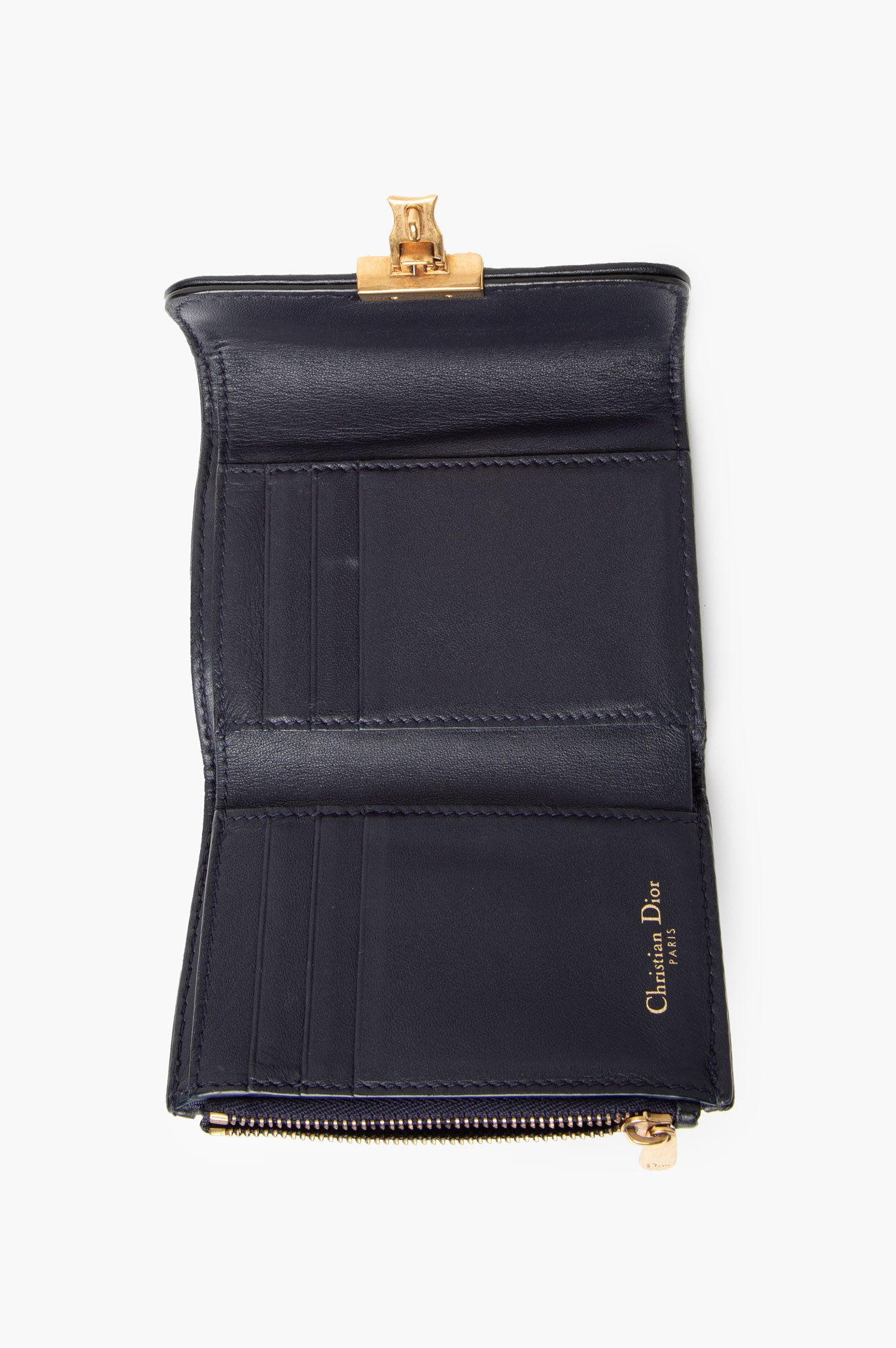 Christian Dior Blue Oblique Dioraddict Wallet