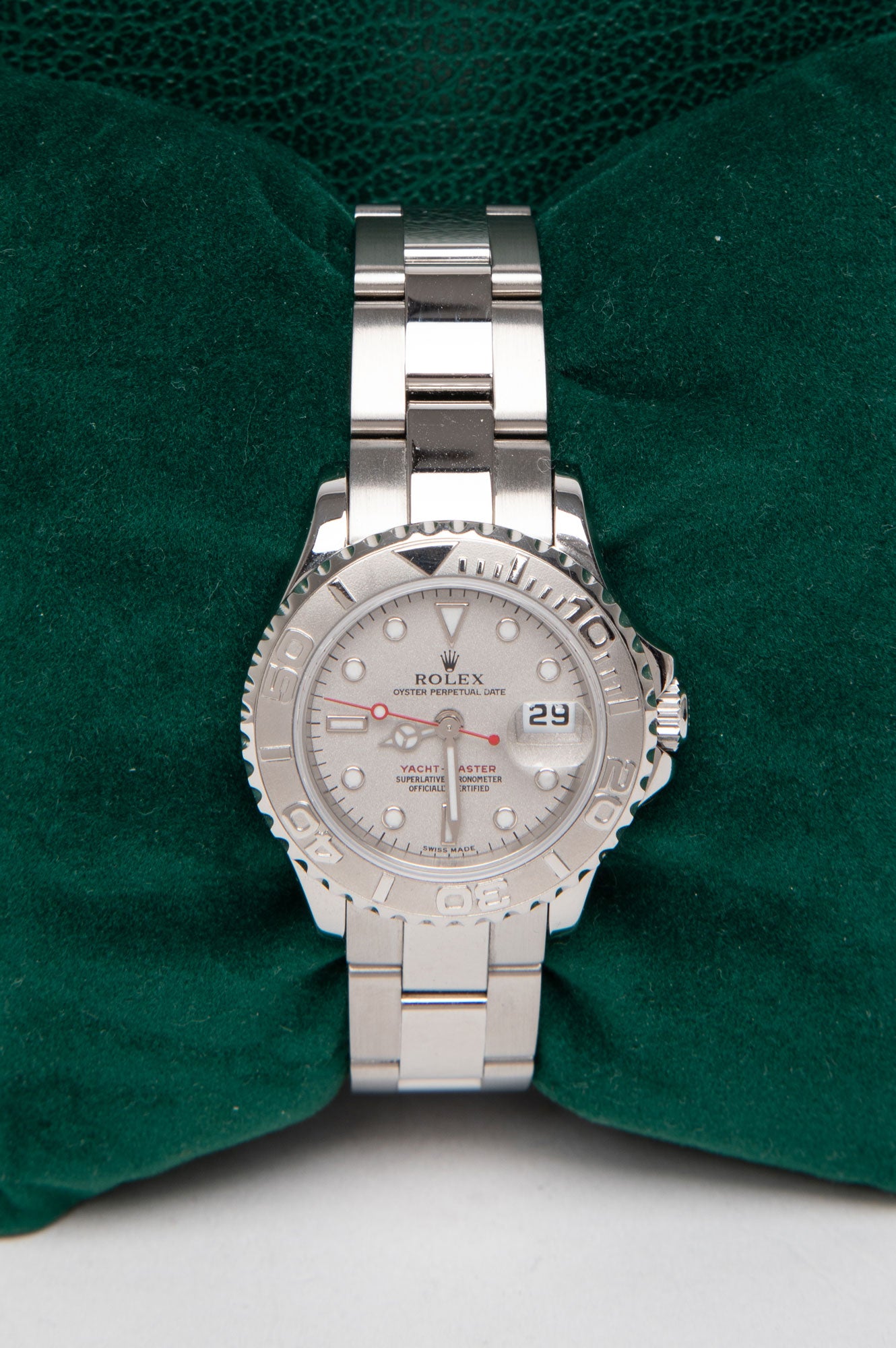 Rolex Yacht Master 29mm Lady Stainless Steel Watch Platinum