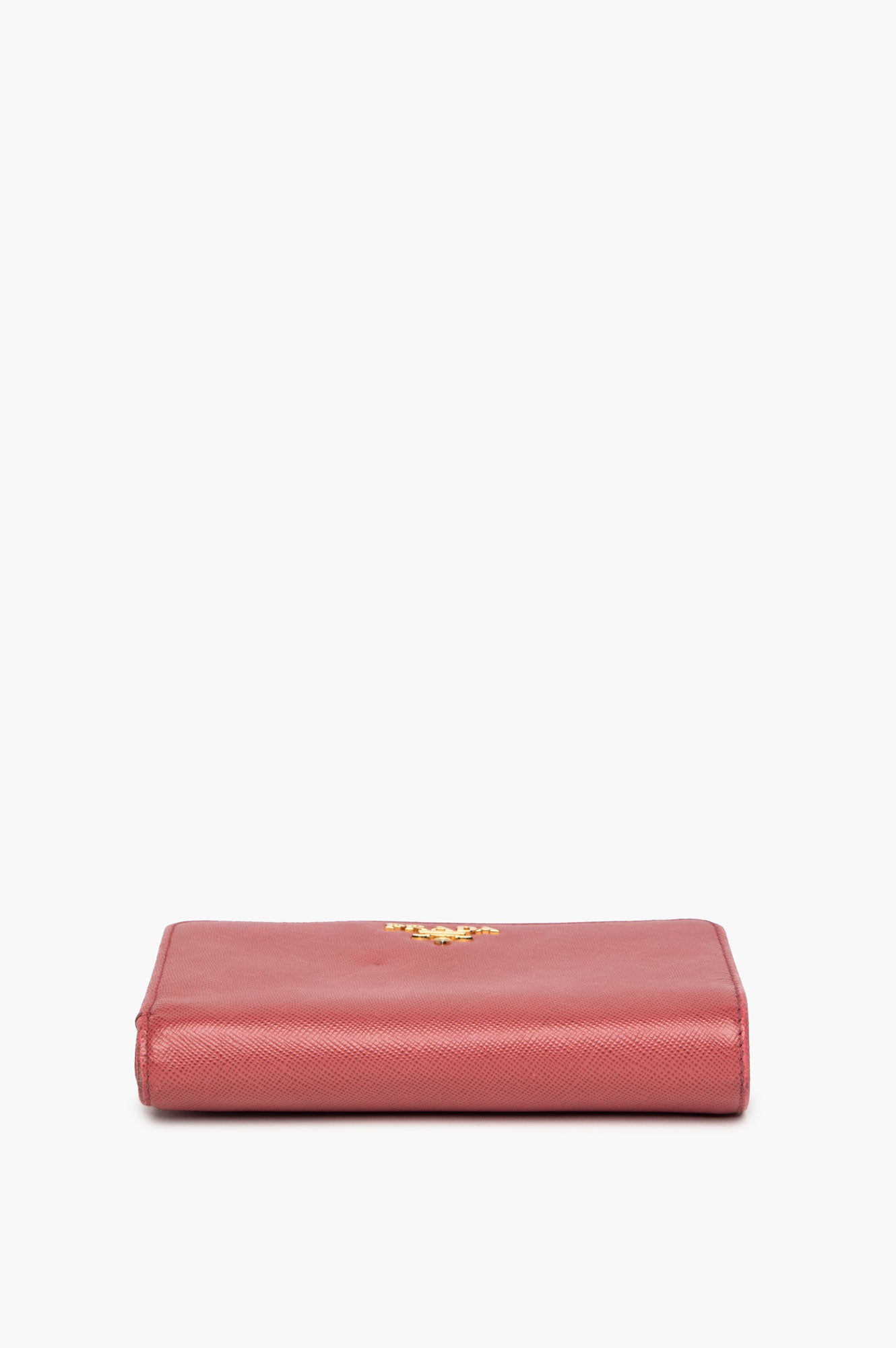 Prada Pink Saffiano Leather Bifold Wallet