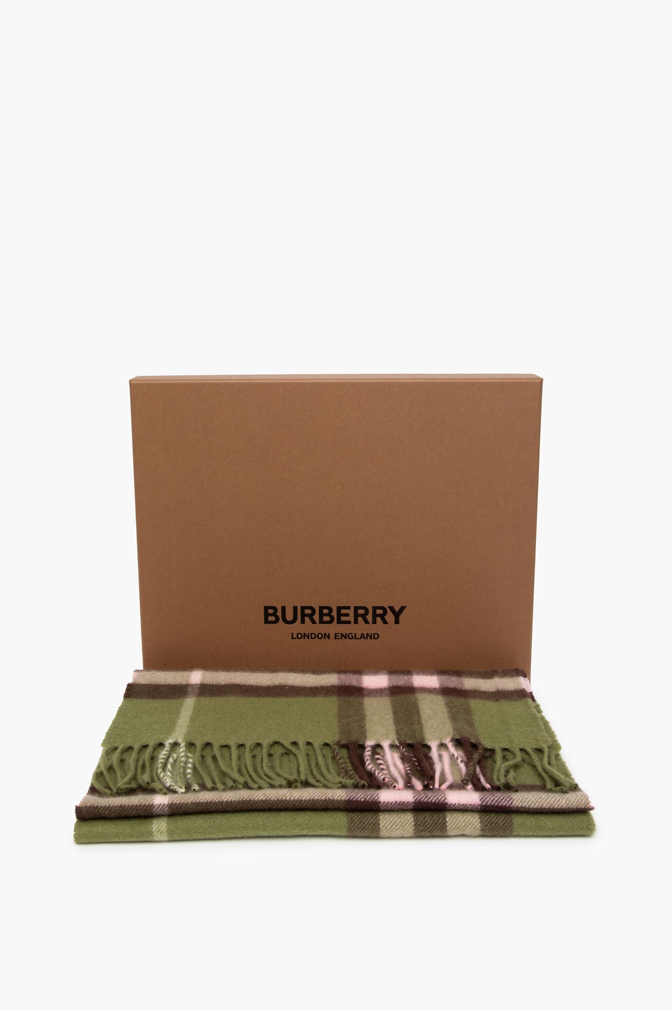 Burberry Green Cashmere Scarf