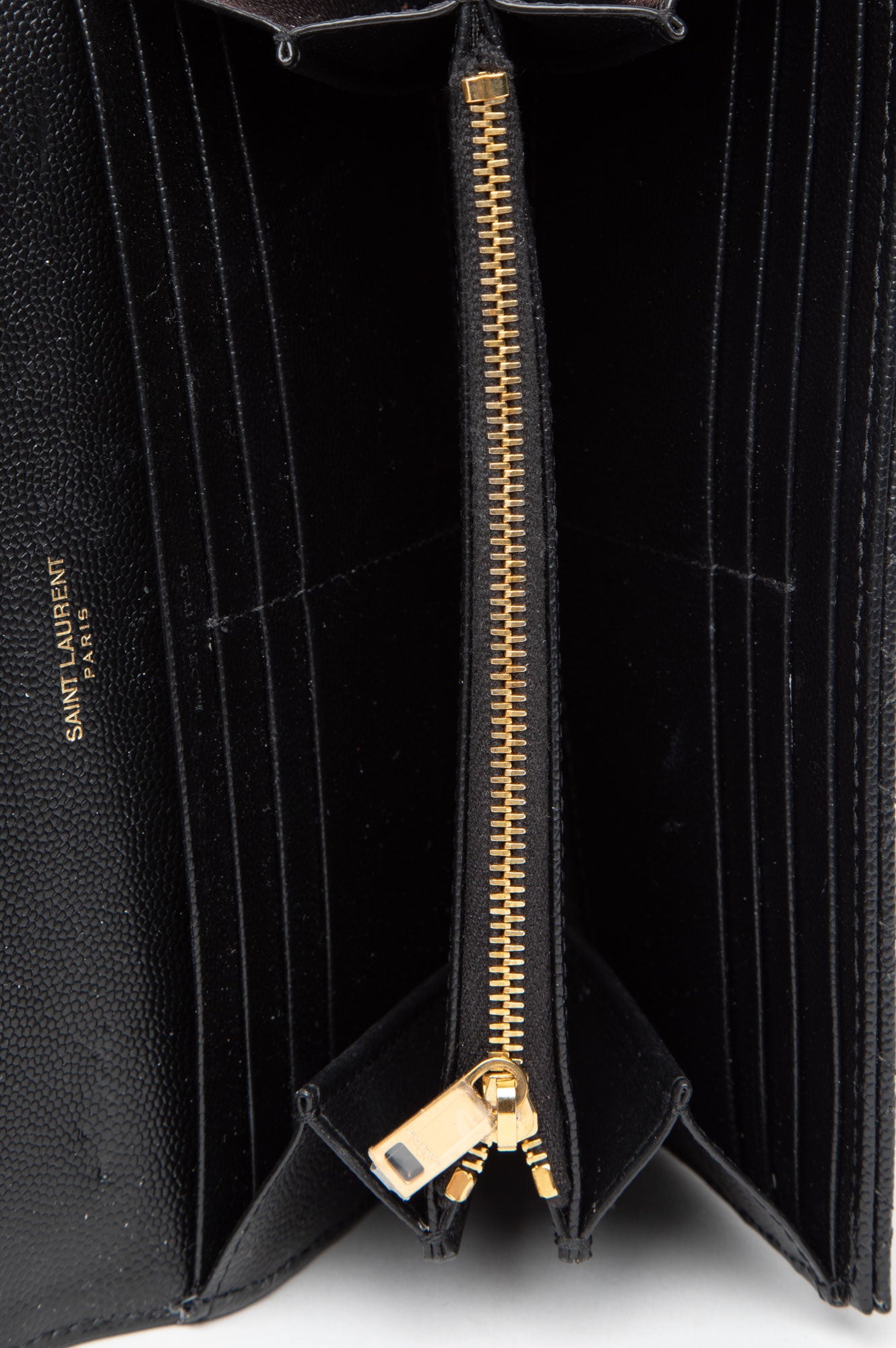 Saint Laurent Black Envelope Flap Long Wallet