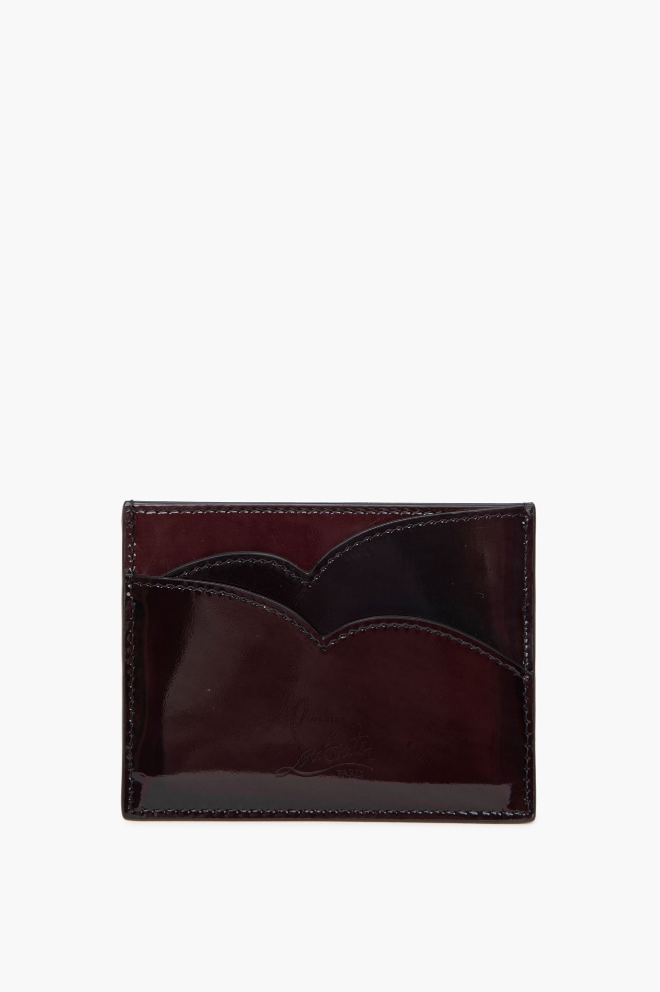 Chrsitian Louboutin Black Patent Psychic Leather Hot Chick Cardholder