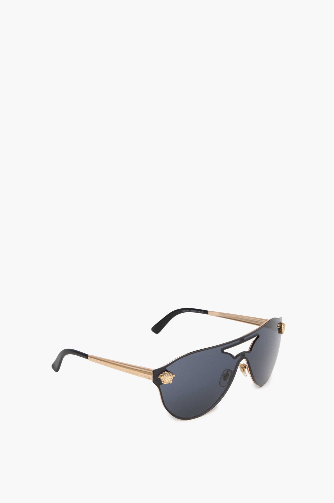 Versace Black Aviator Sunglasses With Strap