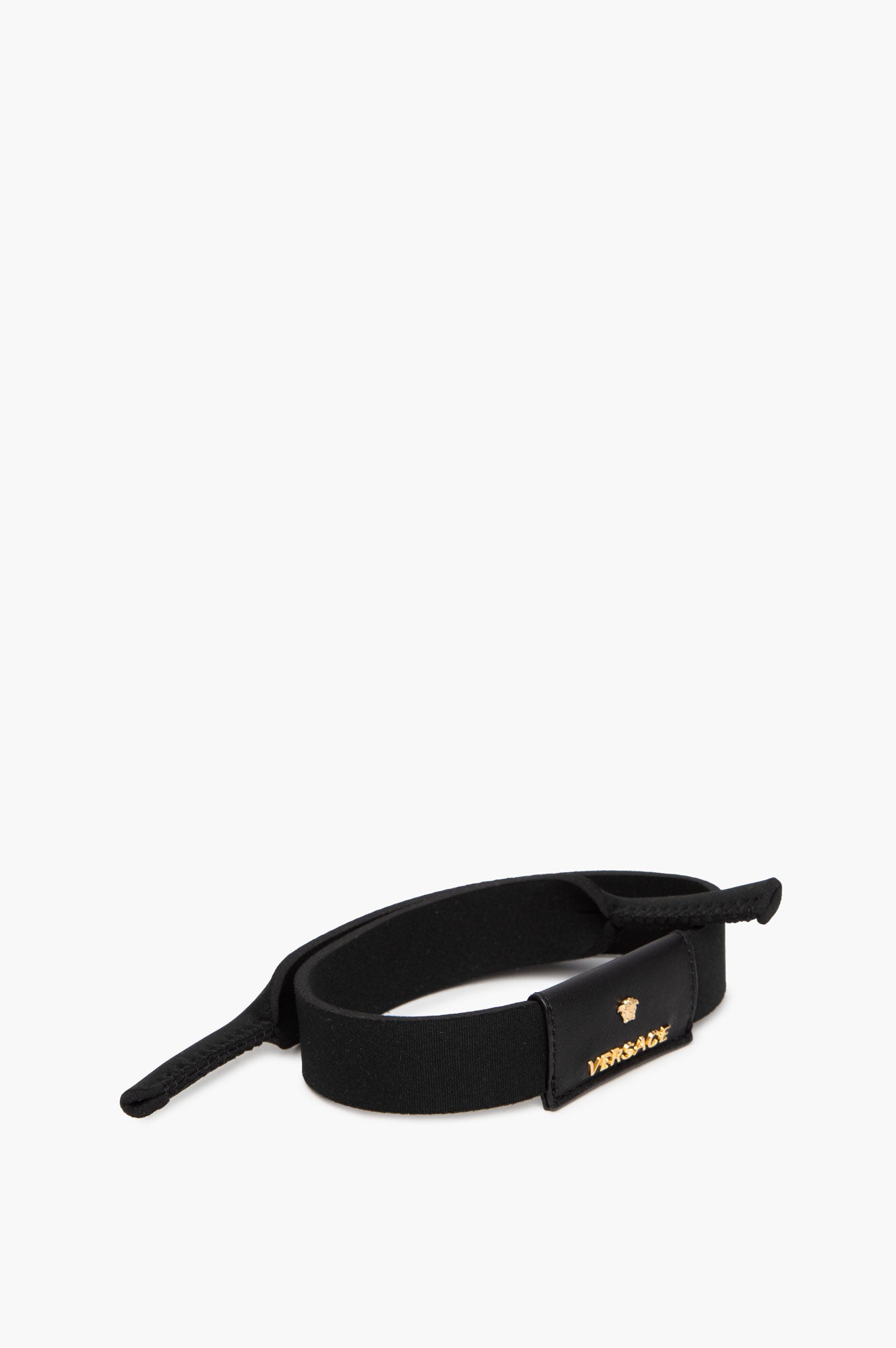 Versace Black Aviator Sunglasses With Strap