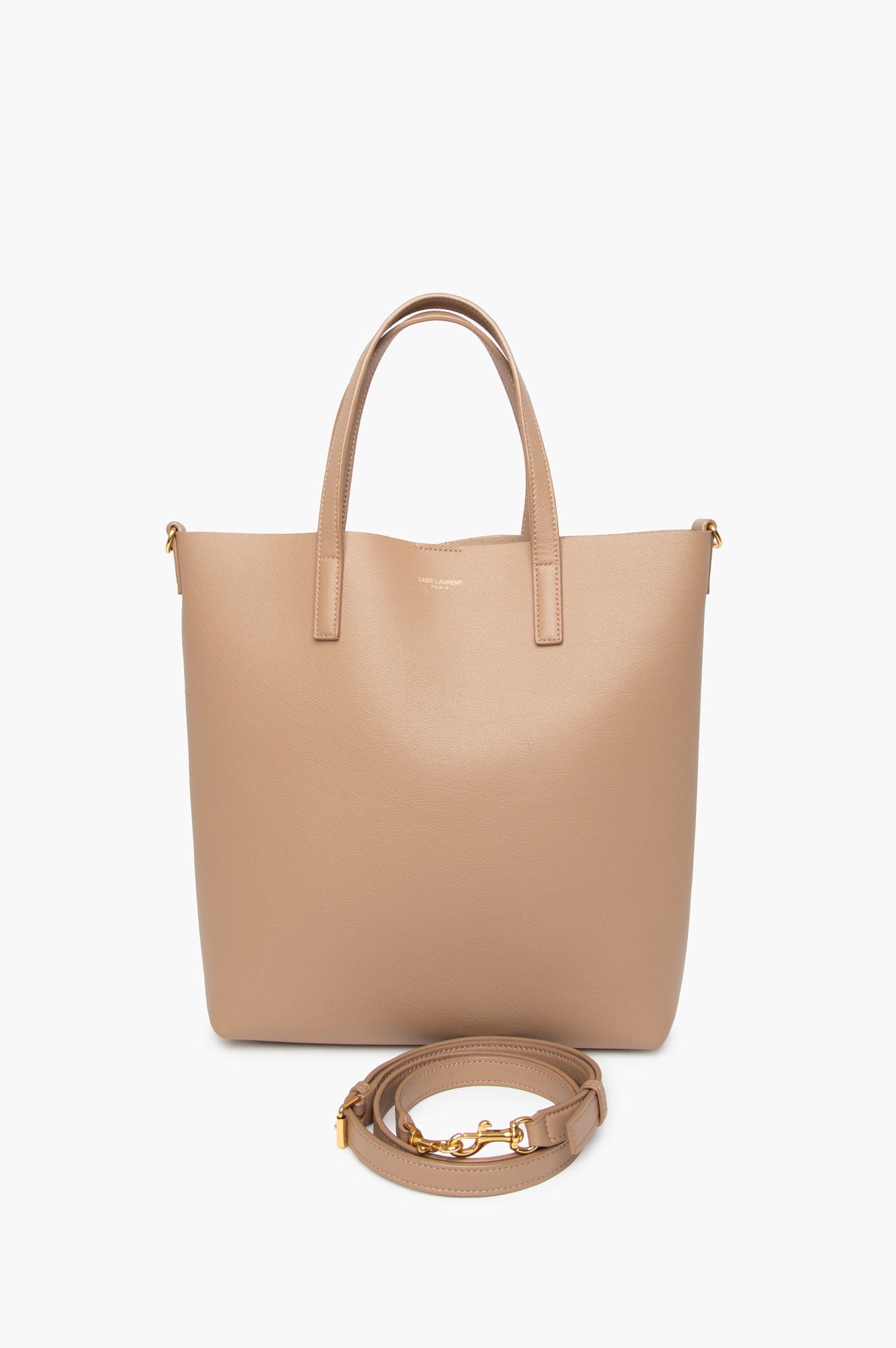 Saint Laurent Beige Toy Leather Tote