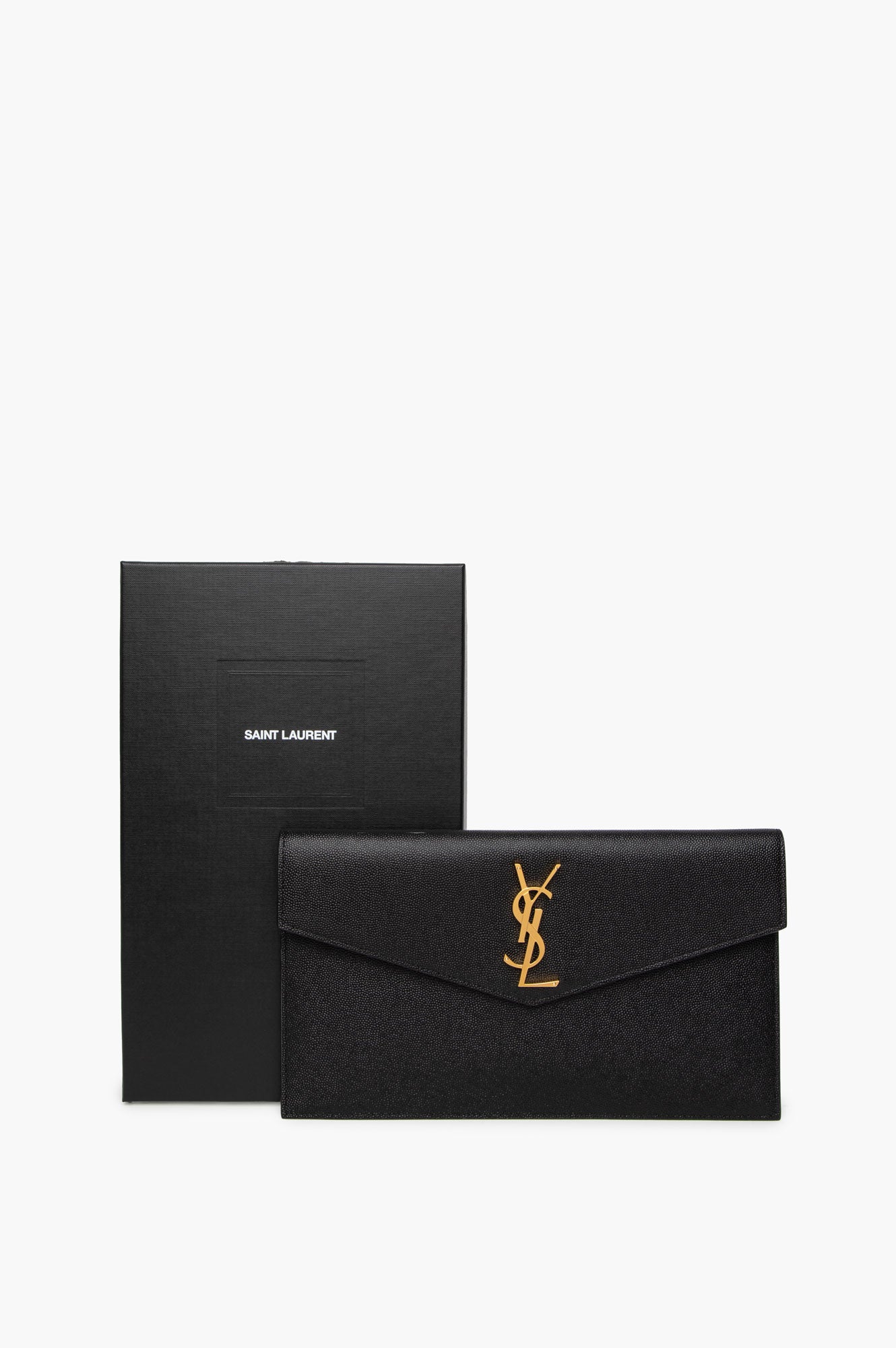 Saint Laurent Black Envelope Pouch