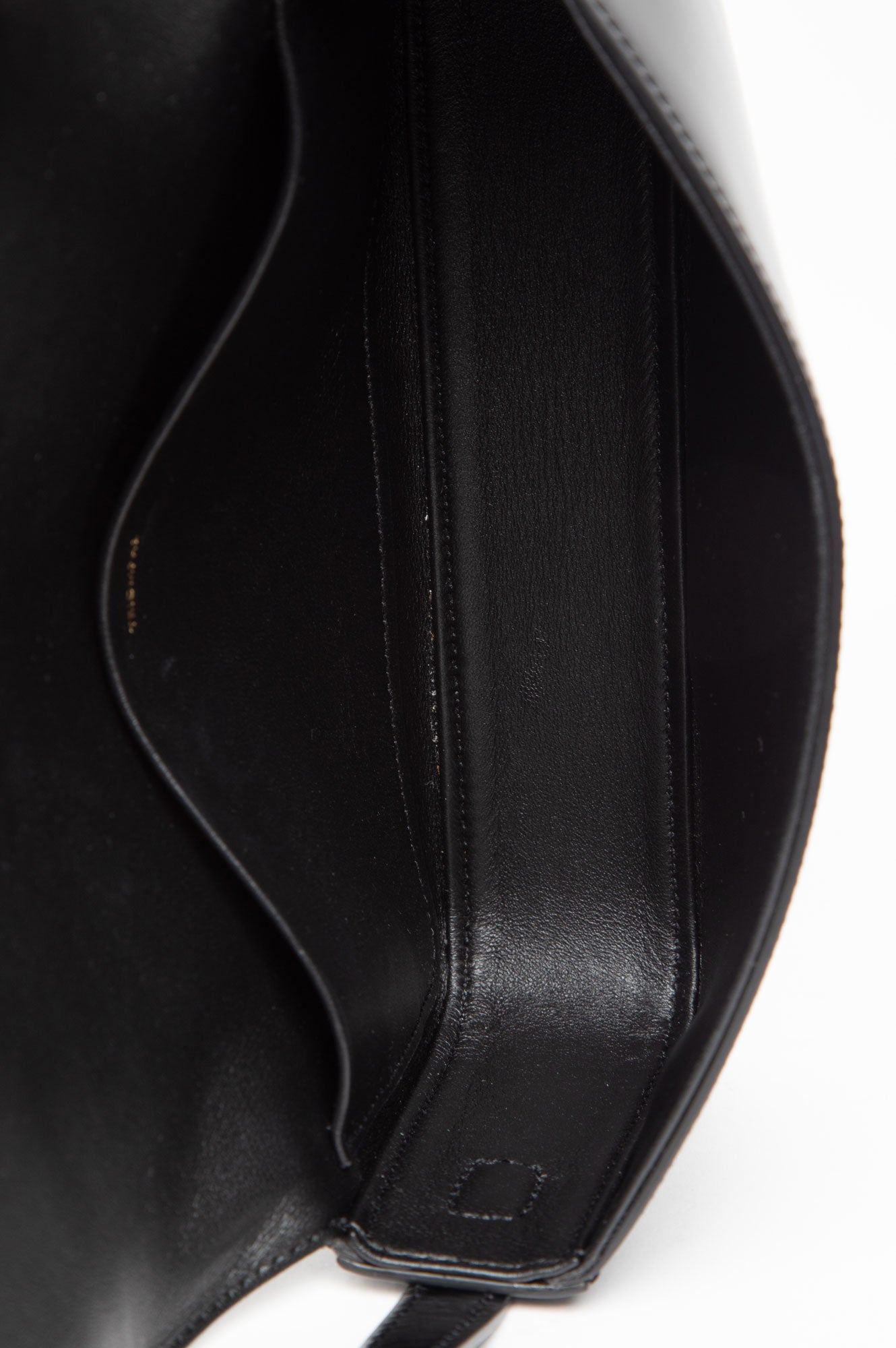 Celine Black Classique Triomphe Shiny Calfskin Shoulder Bag