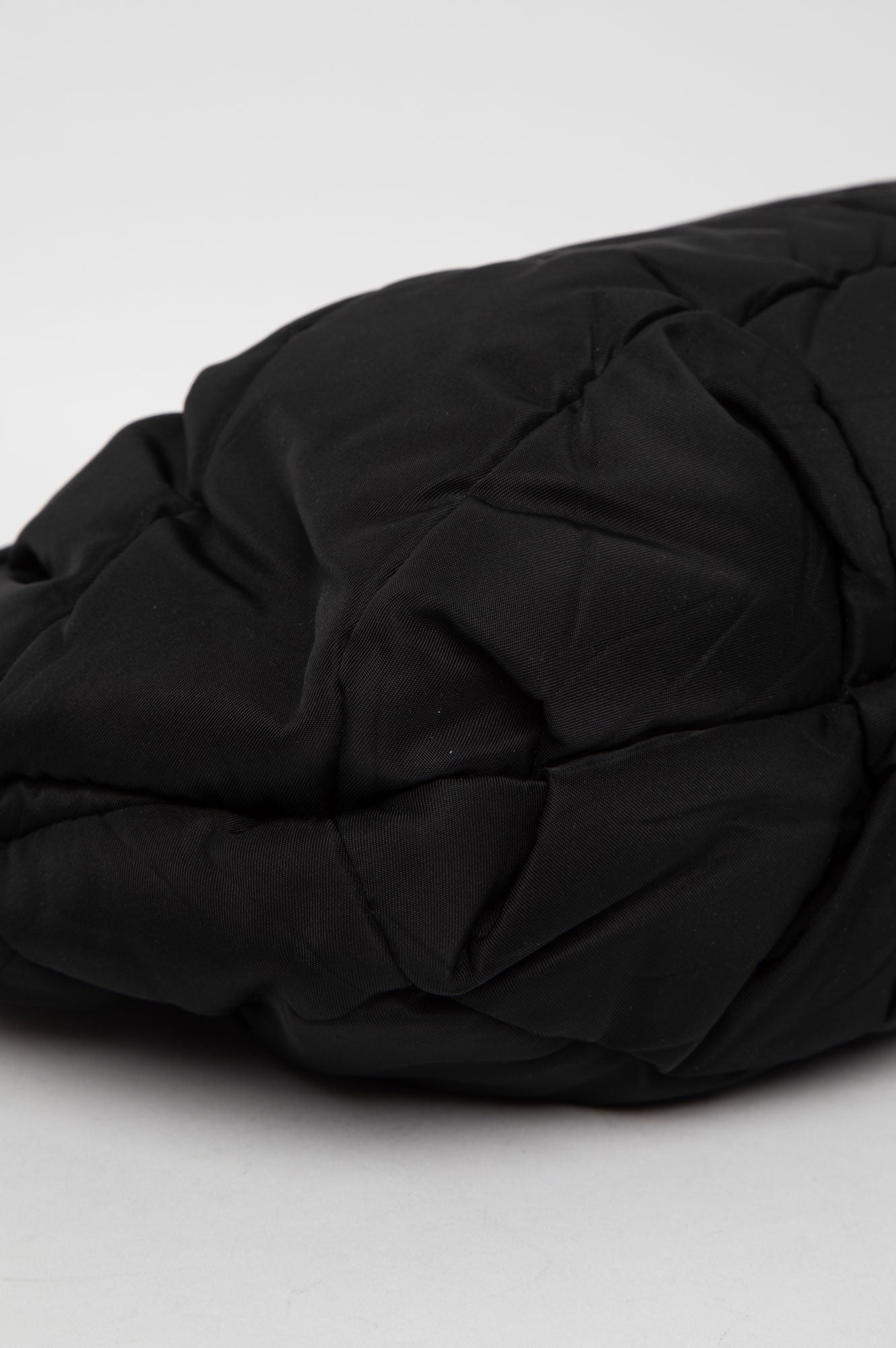 Prada Black Tessuto Nylon Gaufre Quilted Shoulder Bag