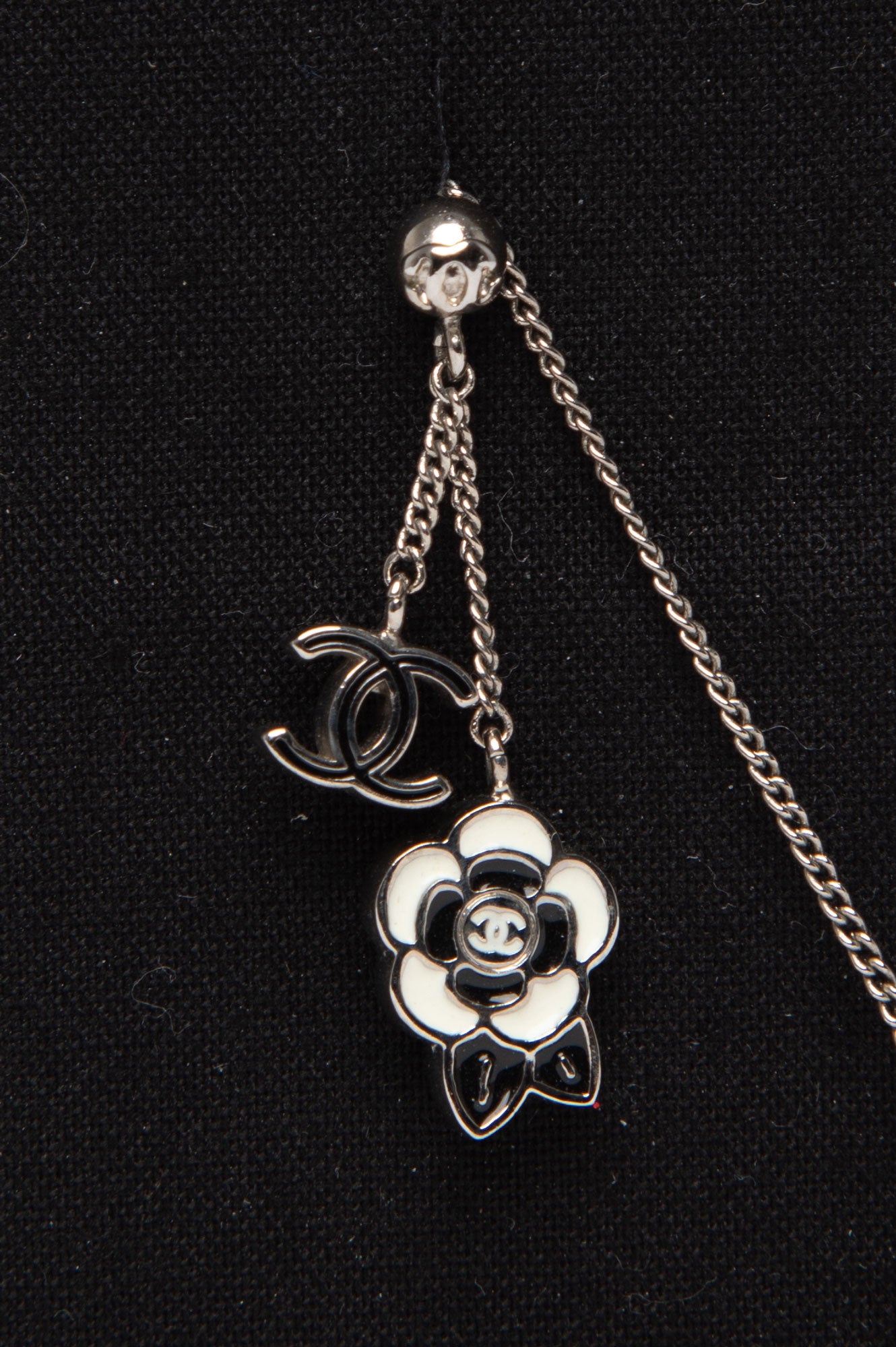 Chanel Camelia Coco Necklace Earring Set