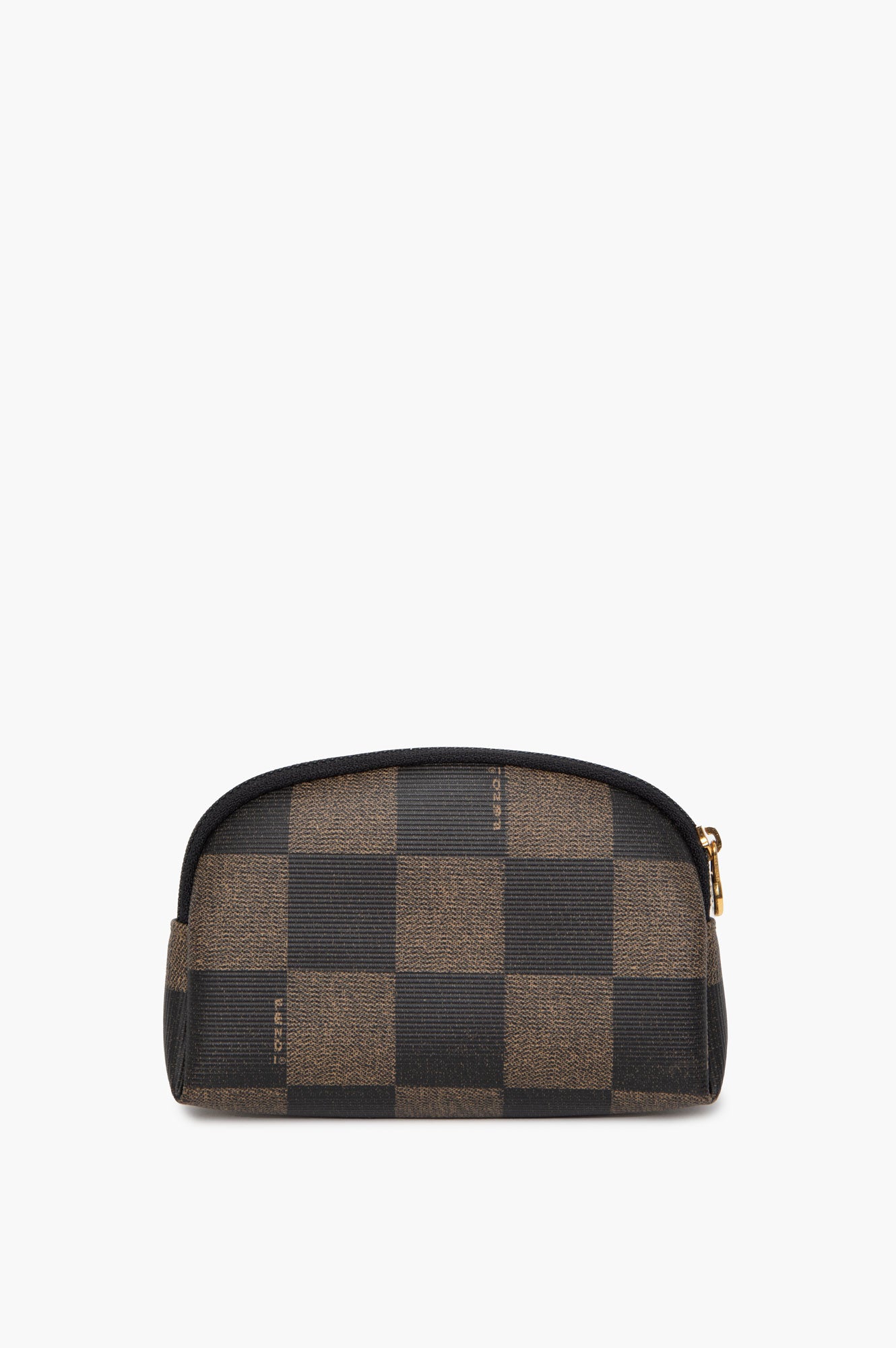 Fendi Peacan Small Pouch Cosmetic Bag Brown