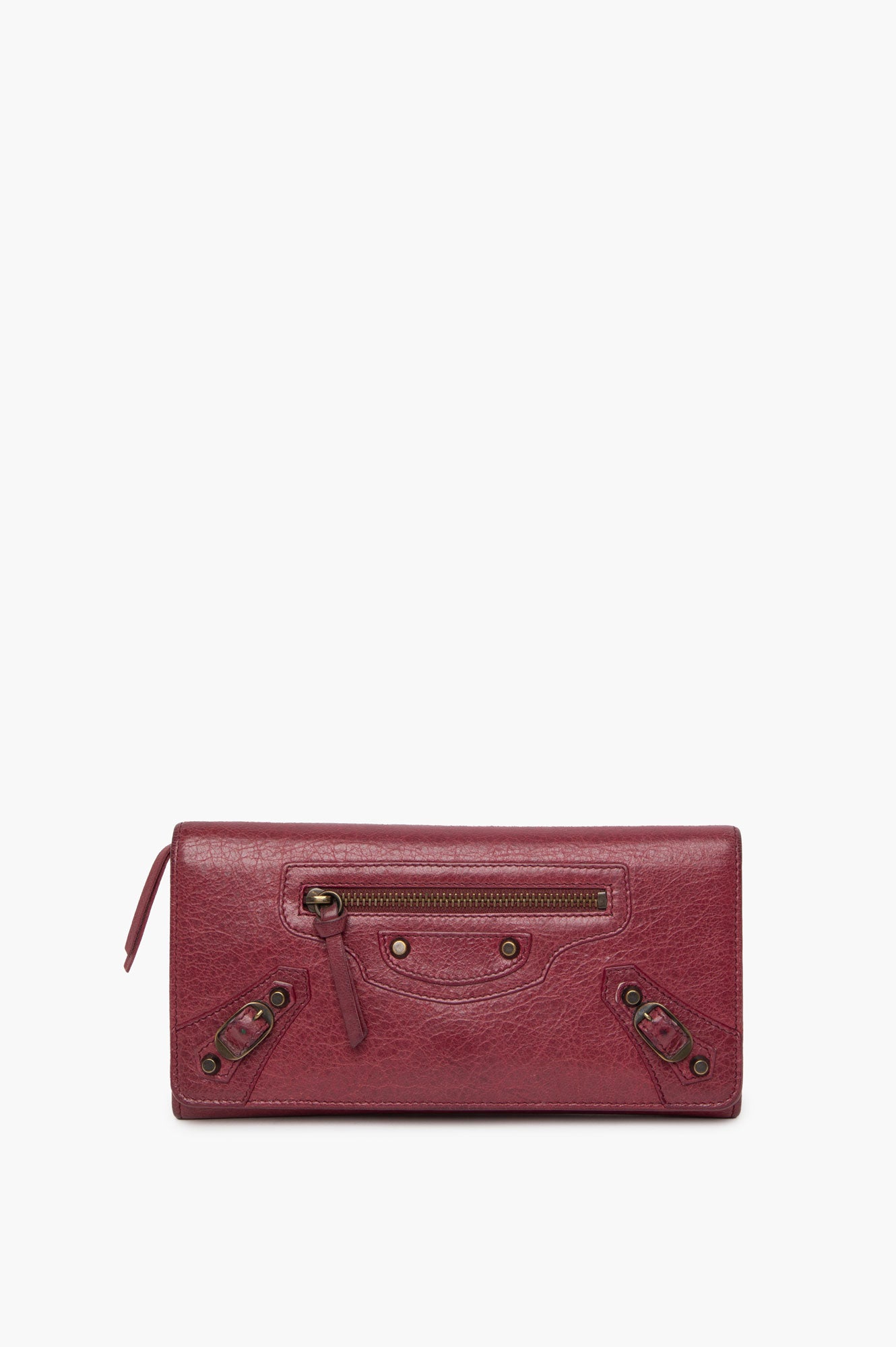 Balenciaga Violet Lambskin Continental Wallet