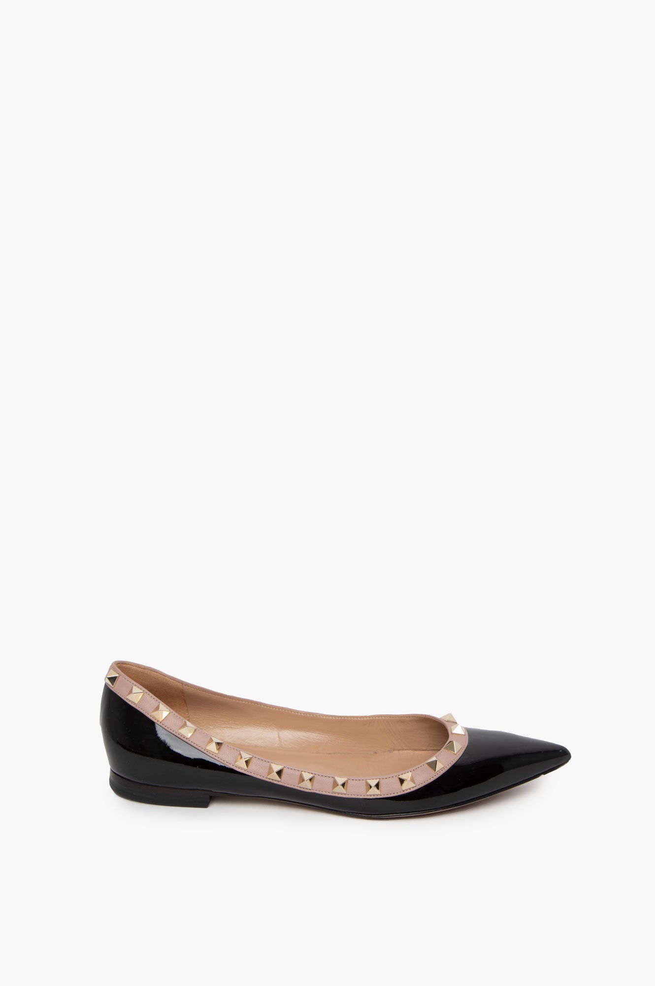 Valentino Patent Rockstud Ballet Flat Size 37.5