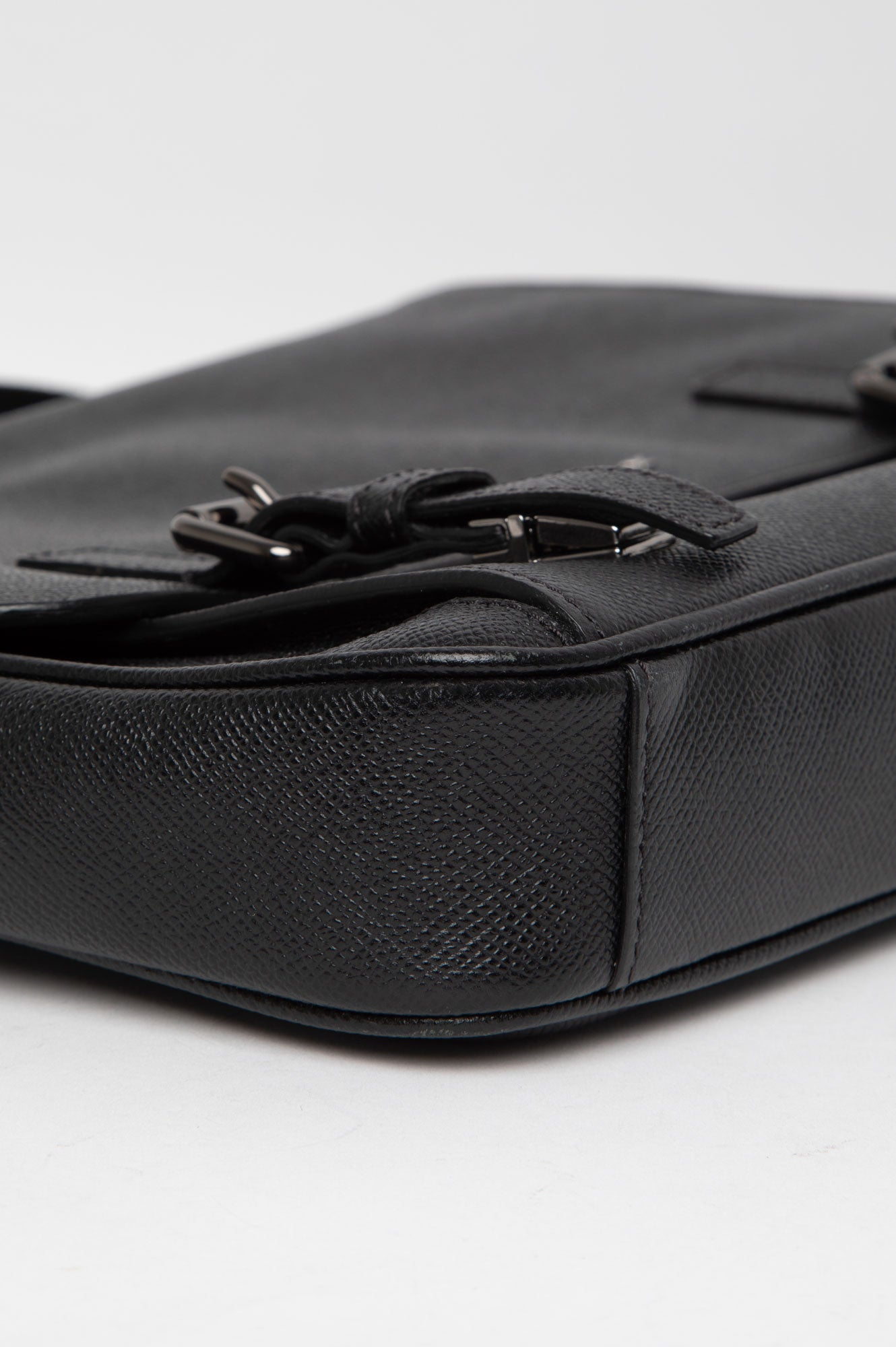 Burberry Black Leather Messenger Bag