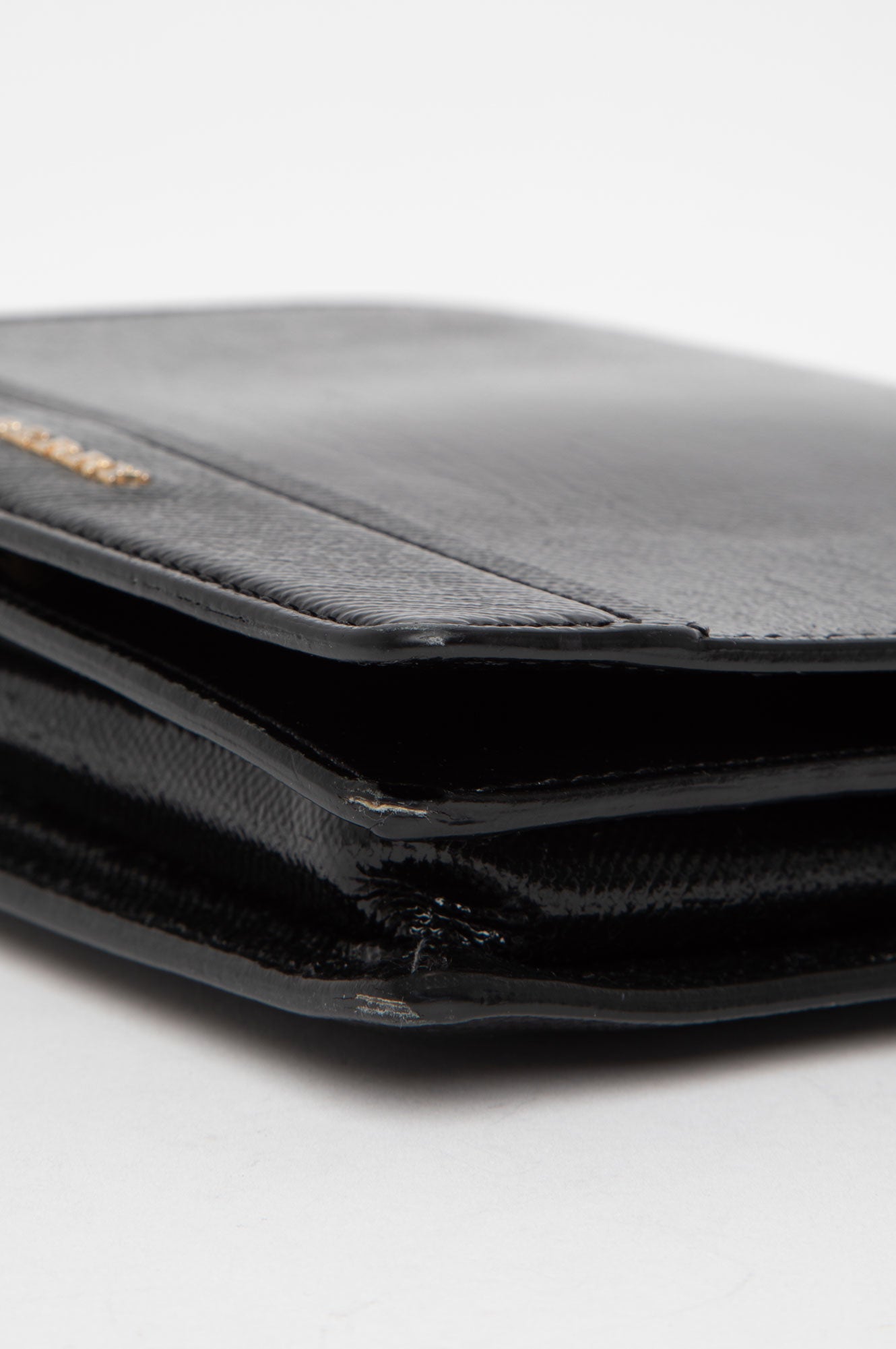 Burberry Black Patent Flap Bag