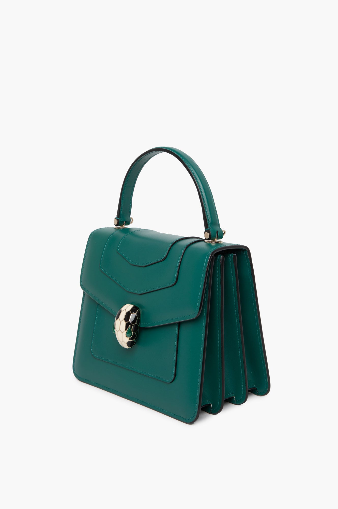 Bvlgari Serpenti Green Forever Emerald Small Top Handle Bag