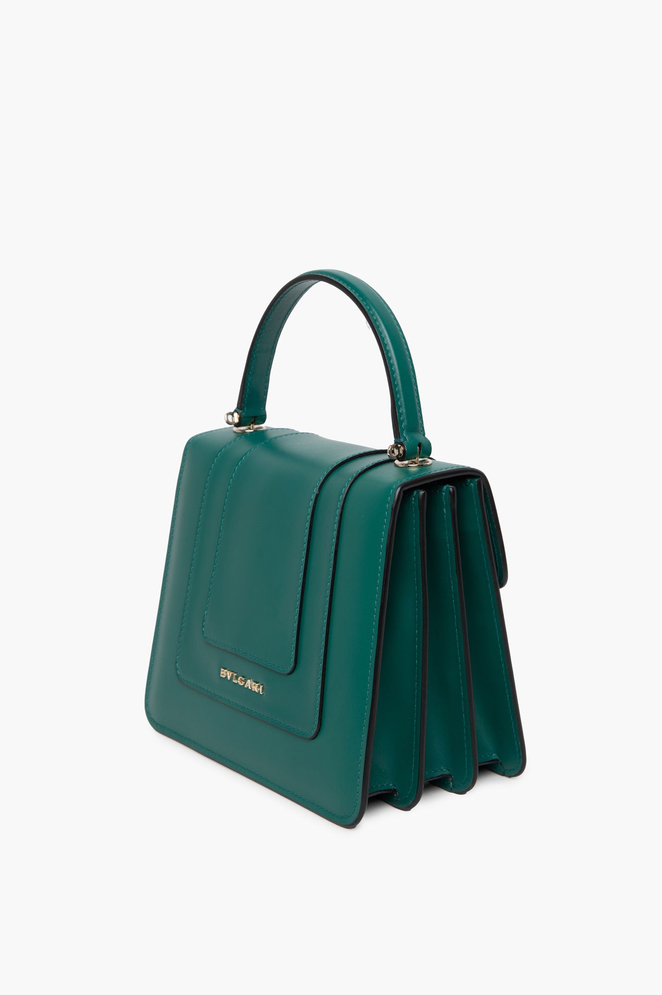 Bvlgari Serpenti Green Forever Emerald Small Top Handle Bag