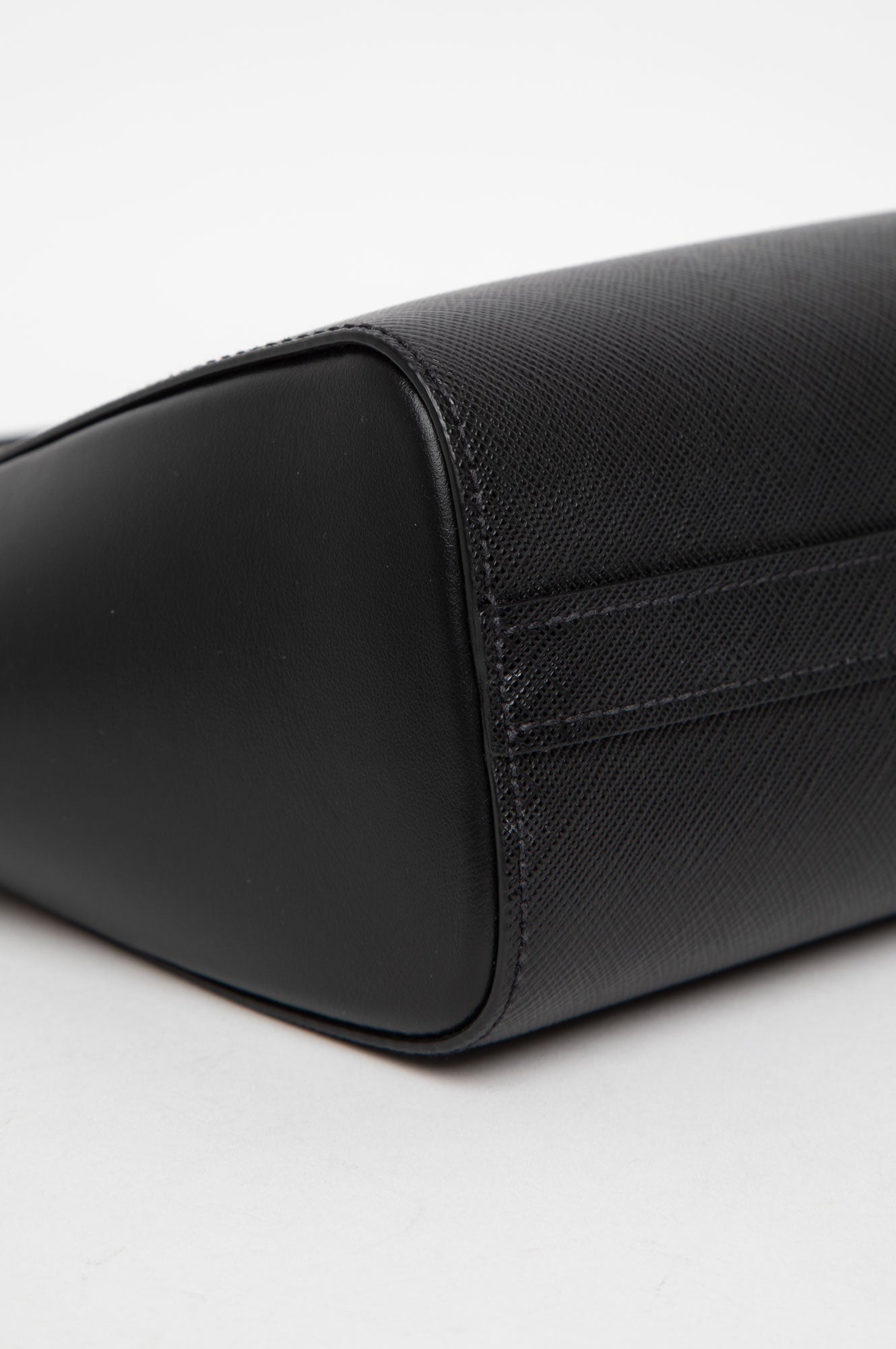 Prada Black Saffiano Mini Zipped Tote