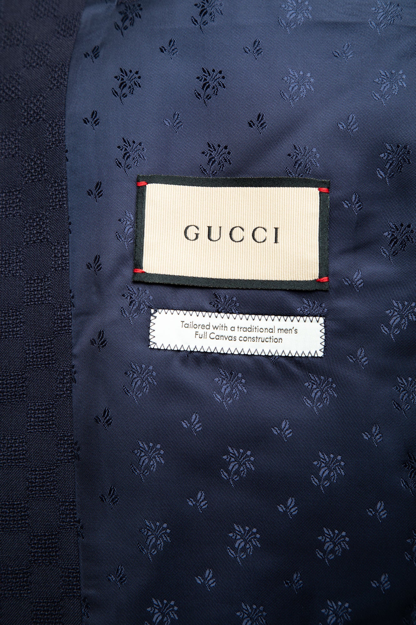 Gucci GG Blue Cotton Blend Formal Jacket
