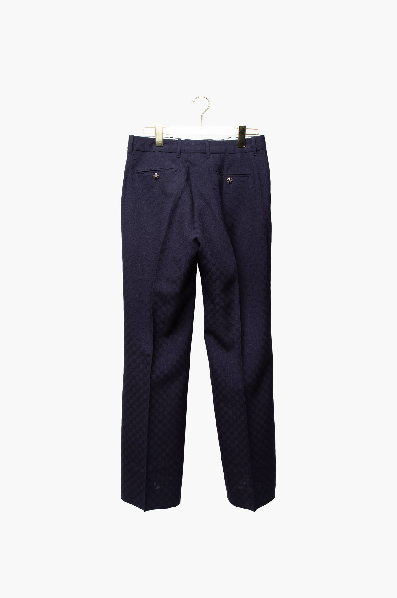 Gucci Blue Cotton Blend Pants