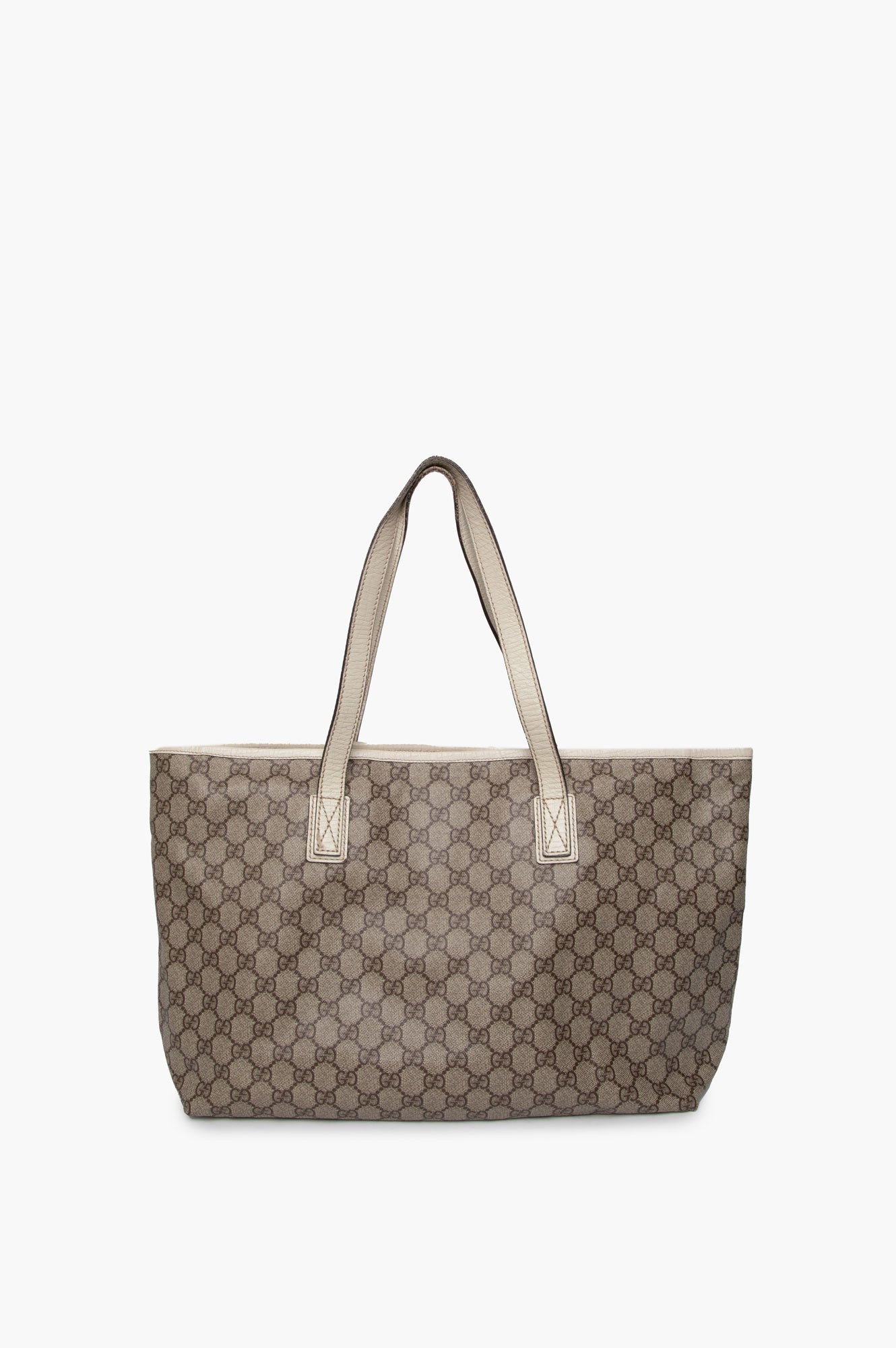 Gucci Beige GG Coated Canvas Book Tote