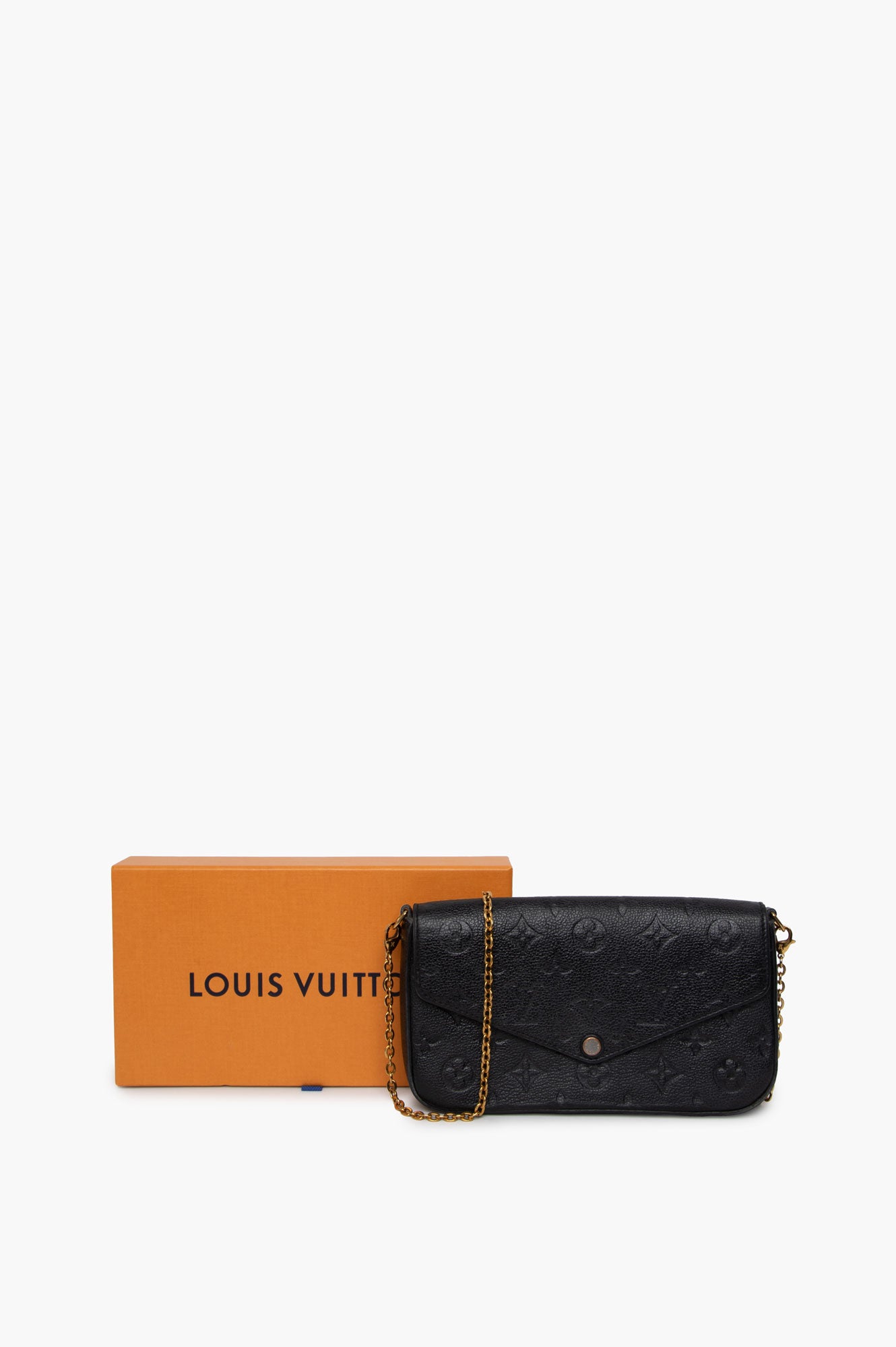 Louis Vuitton Monogram Black Leather Felicie Pochette